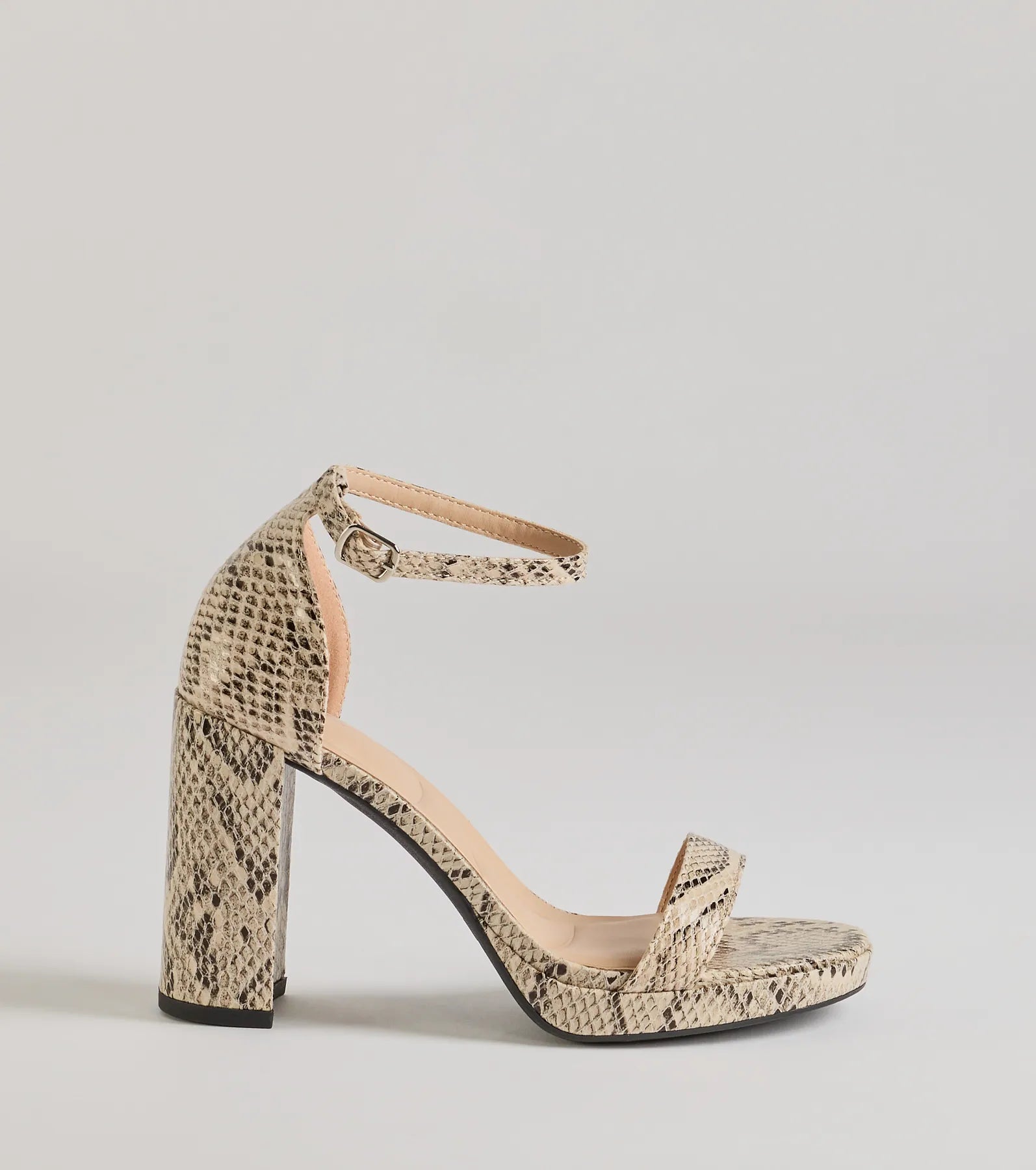 Premium Sassy Moment Snake Print Block Heels - Ultimate Style Upgrade