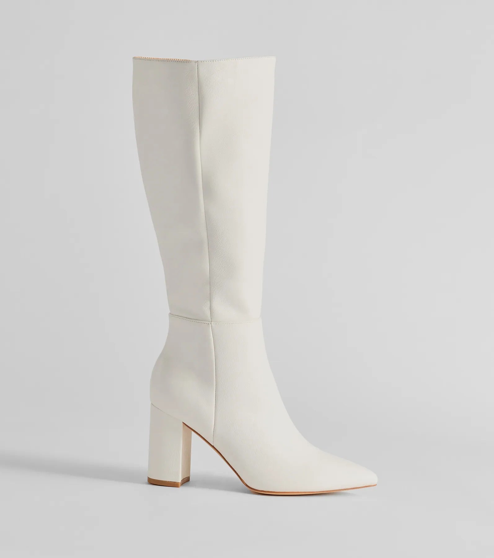 Ultimate Style Statement Faux Leather Boots - Under-The-Knee Height