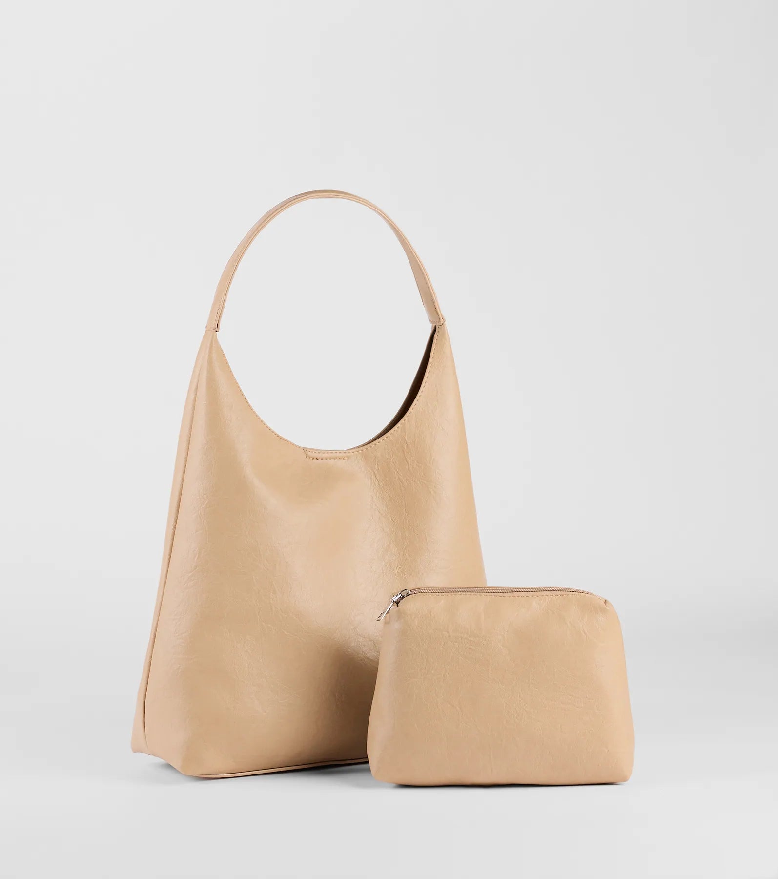 Premium Faux Leather Slouchy Tote Bag - Iconic Design