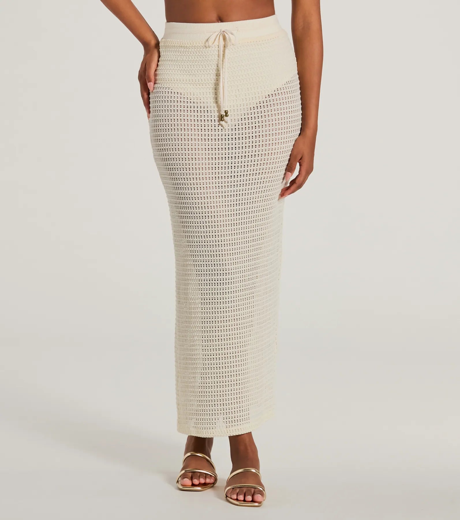 Ultimate Sunny Chic High Slit Crochet Maxi Skirt - Premium Summer Style