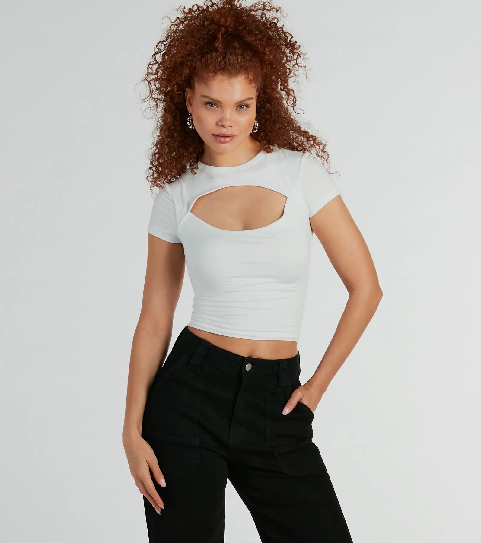 Ultimate Playful Vibes Cutout Crop Top - Upgrade Your Style