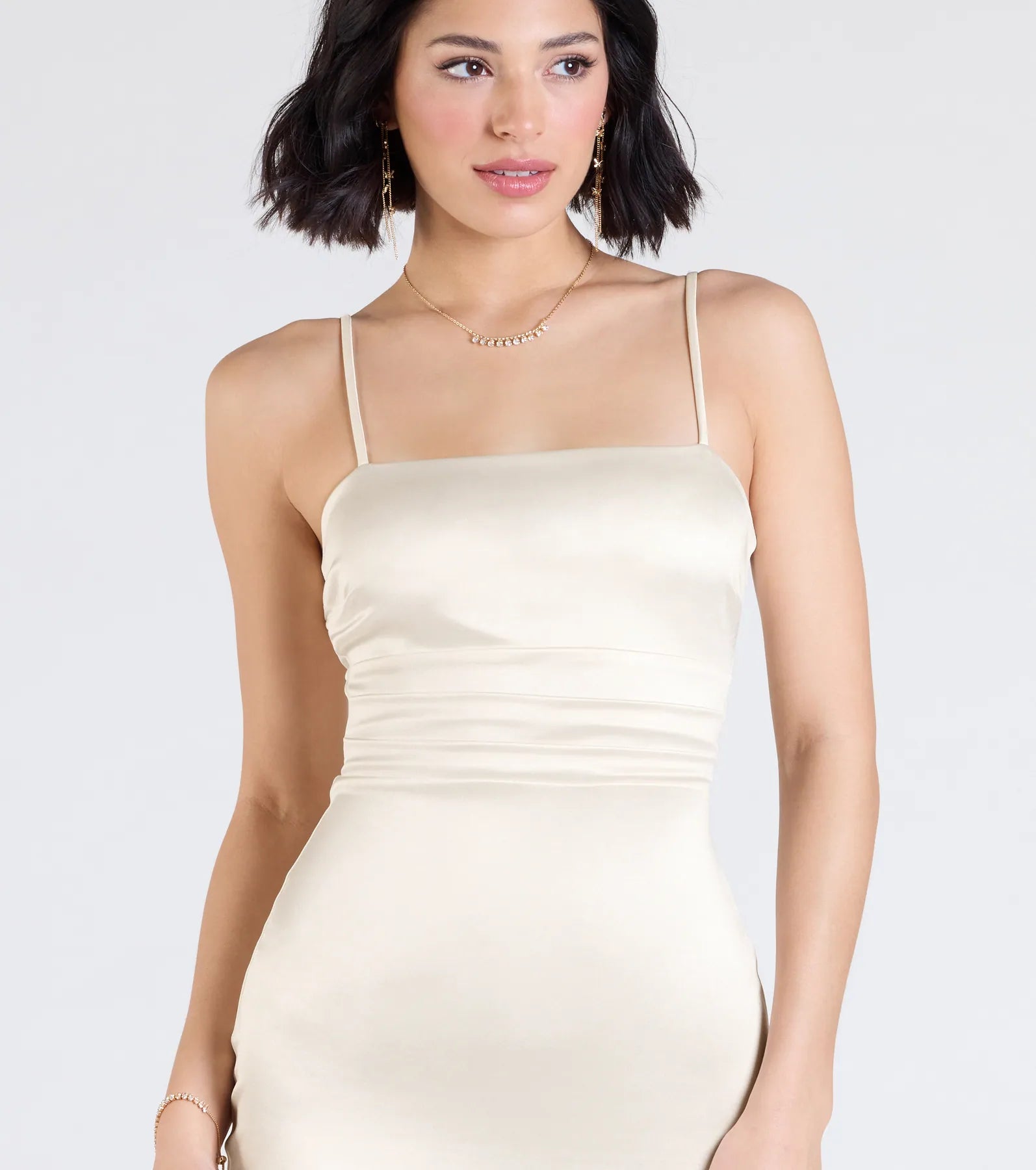 Ultimate Satin Bodycon Mini Dress - Toast To Forever