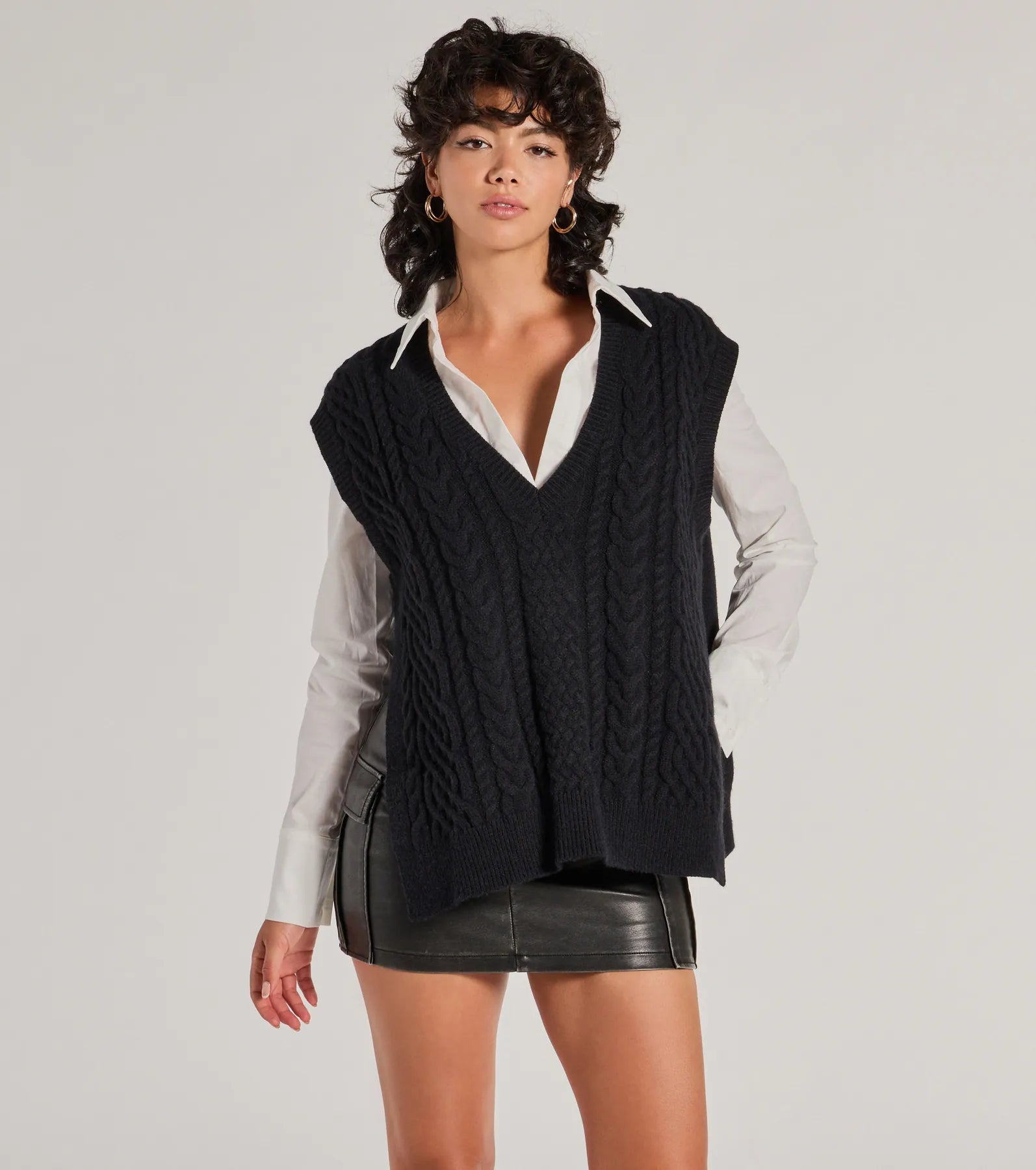 Premium Chic Cable Knit Vest for Effortless Style