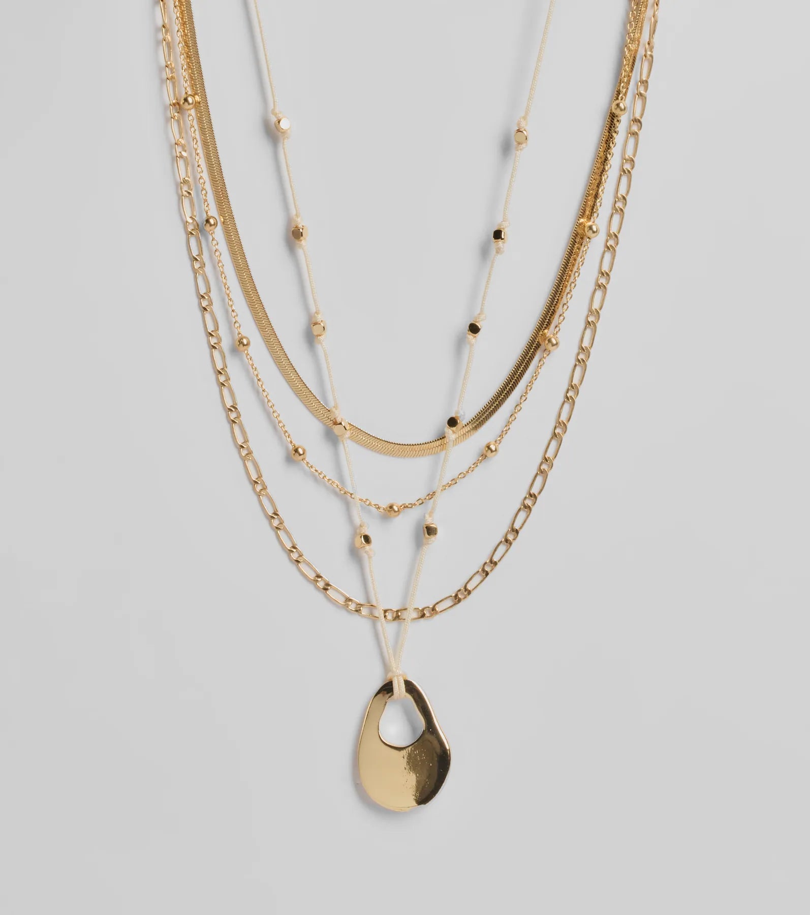 Premium Boho Layered Charm Necklace with Beaded Accents