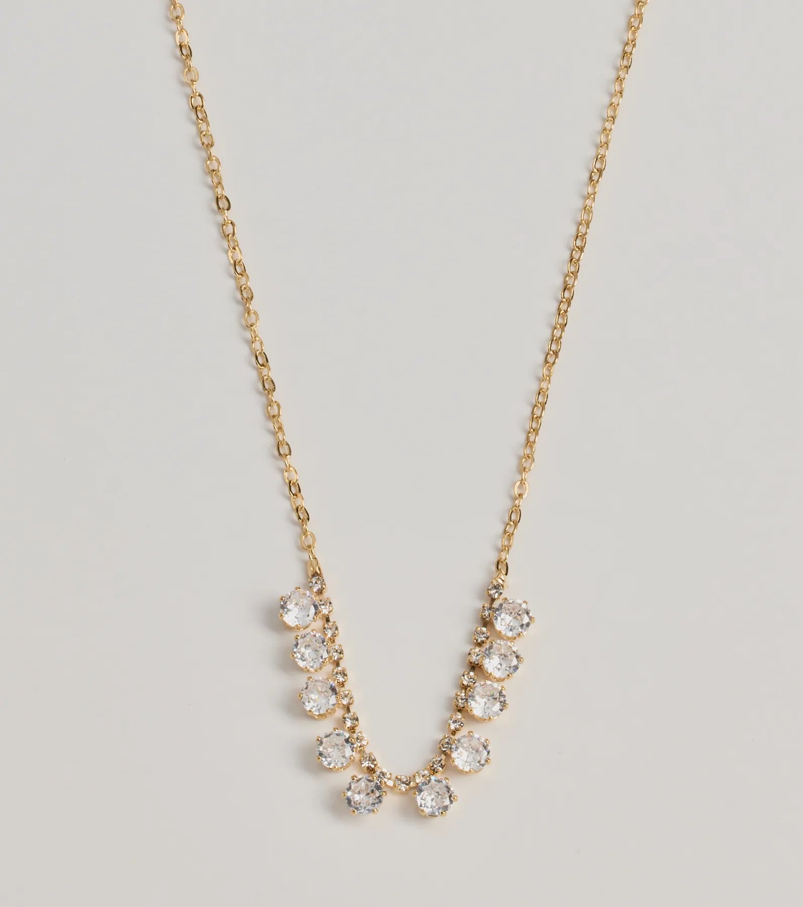 Premium Elegance Rhinestone & Clear Stone Necklace