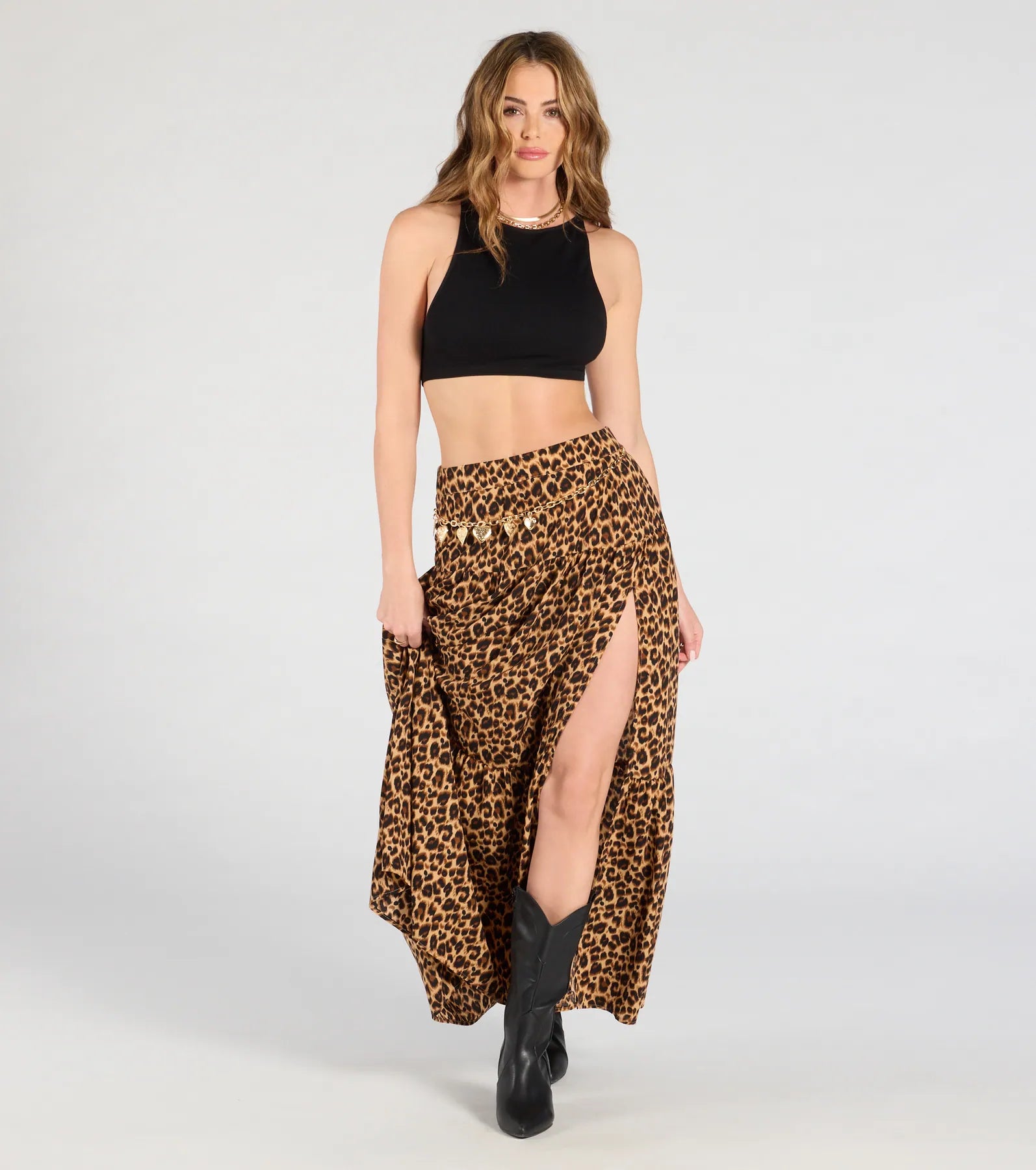 Ultimate On The Prowl High-Rise Leopard Maxi Skirt