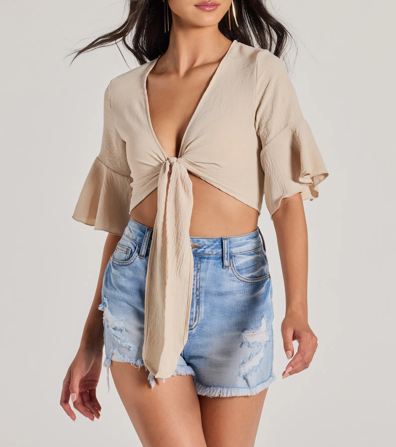 Ultimate Style Tie-Front Crop Top - Infinite Possibilities