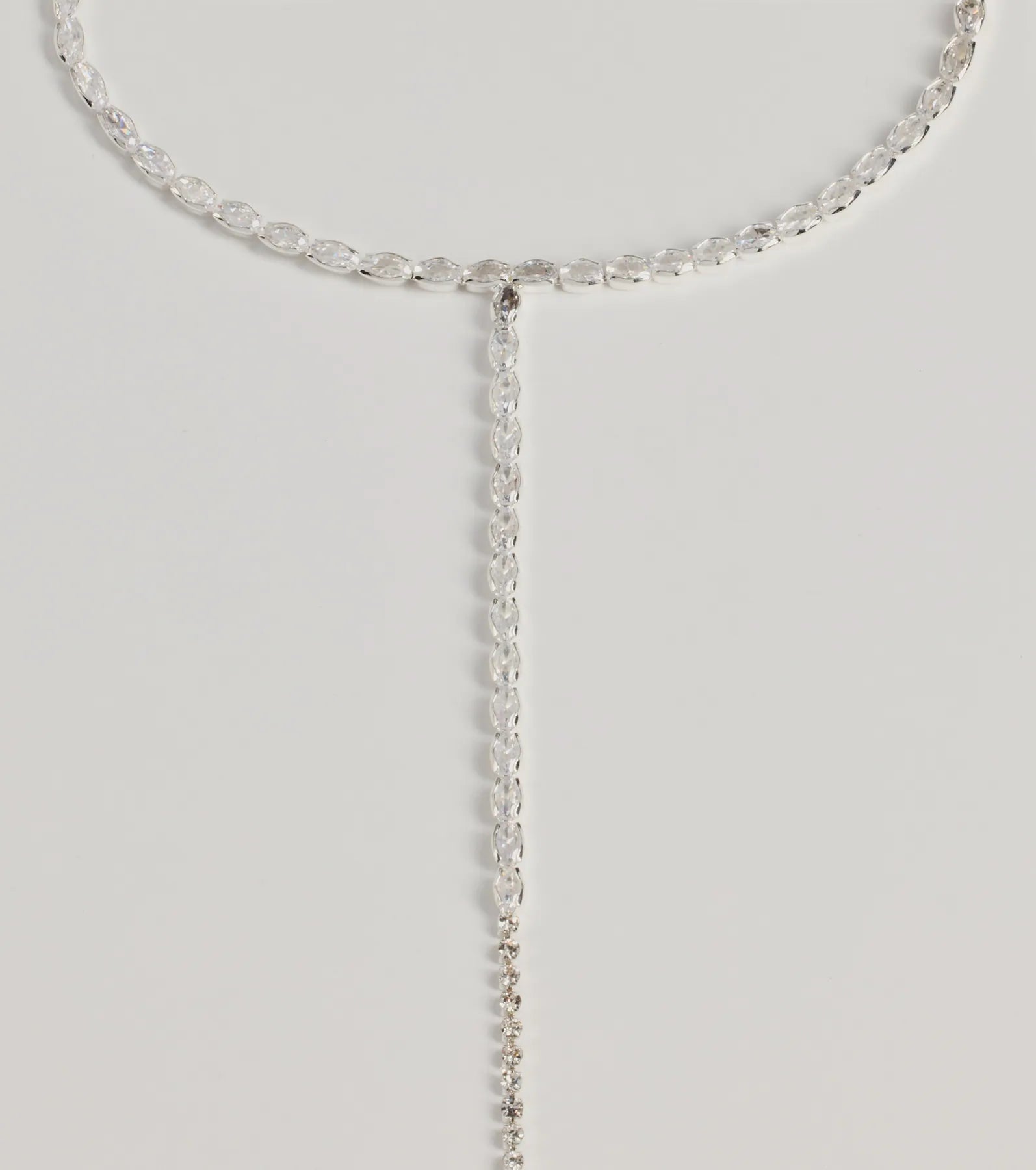 Ultimate Sparkle Glam Cubic Zirconia Lariat Choker