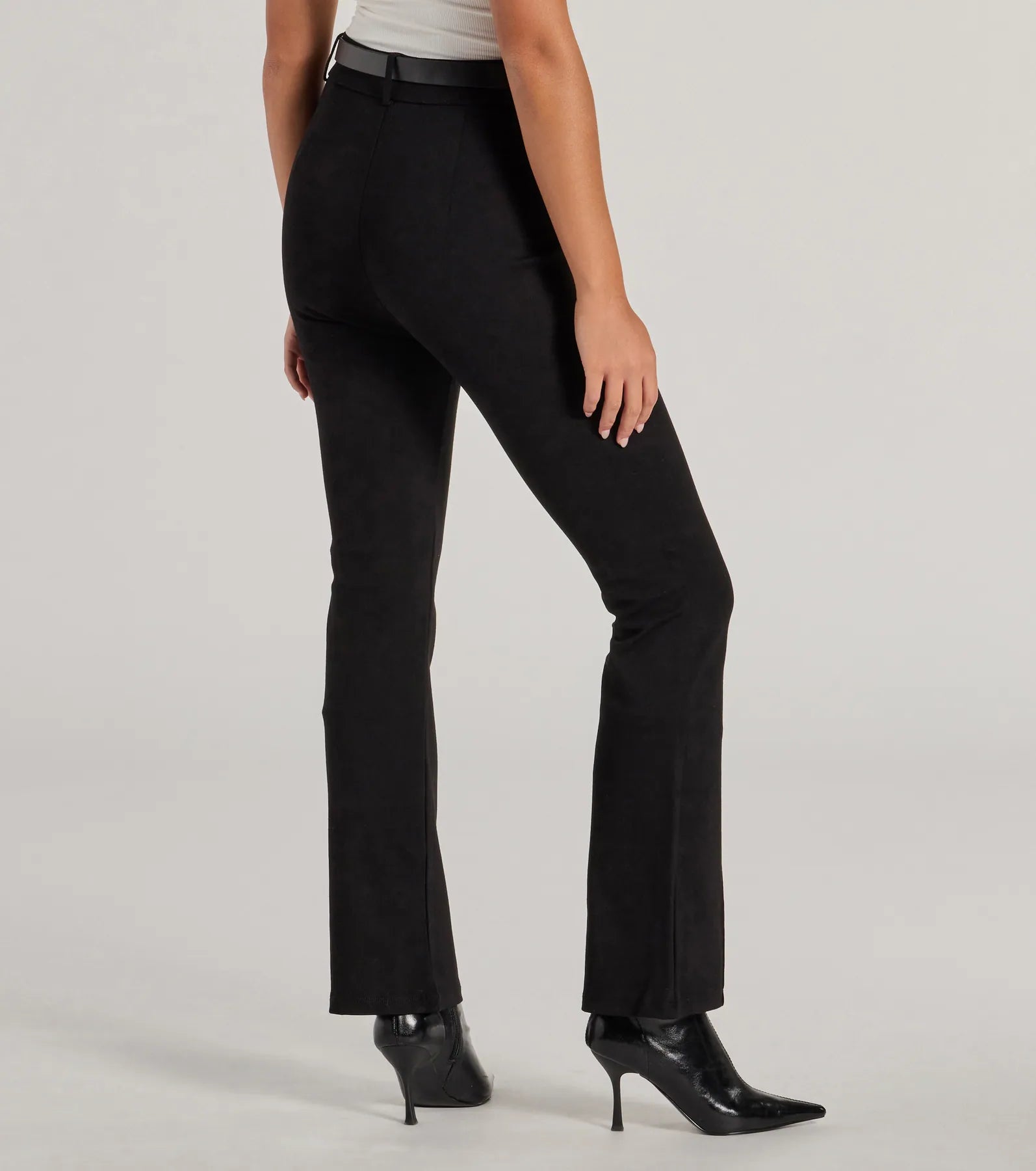 Ultimate Modern Muse Ponte Knit Belted Tapered Pants