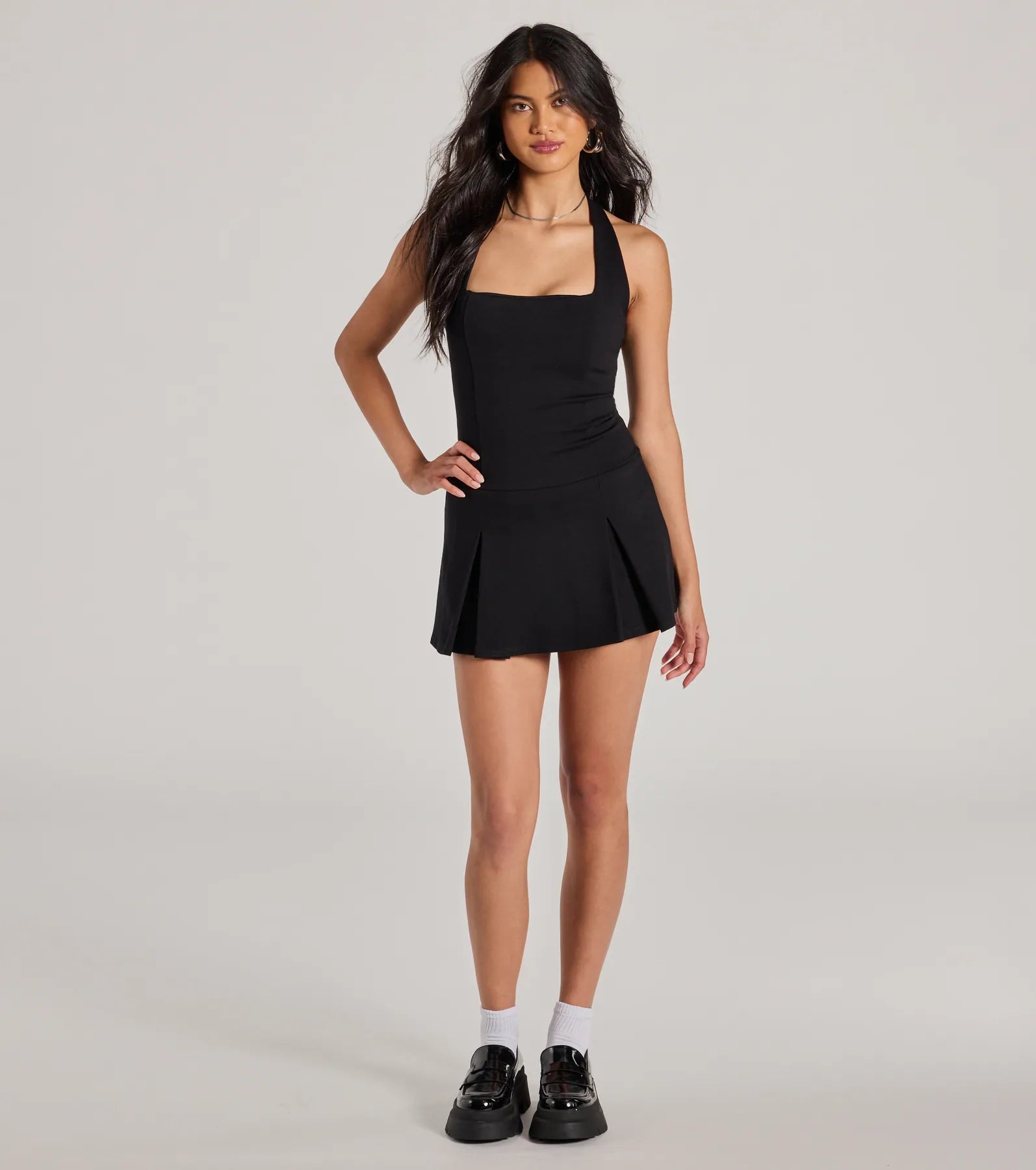 Ultimate Chic Sleeveless Ponte Pleated Romper - Perfect for Date Nights