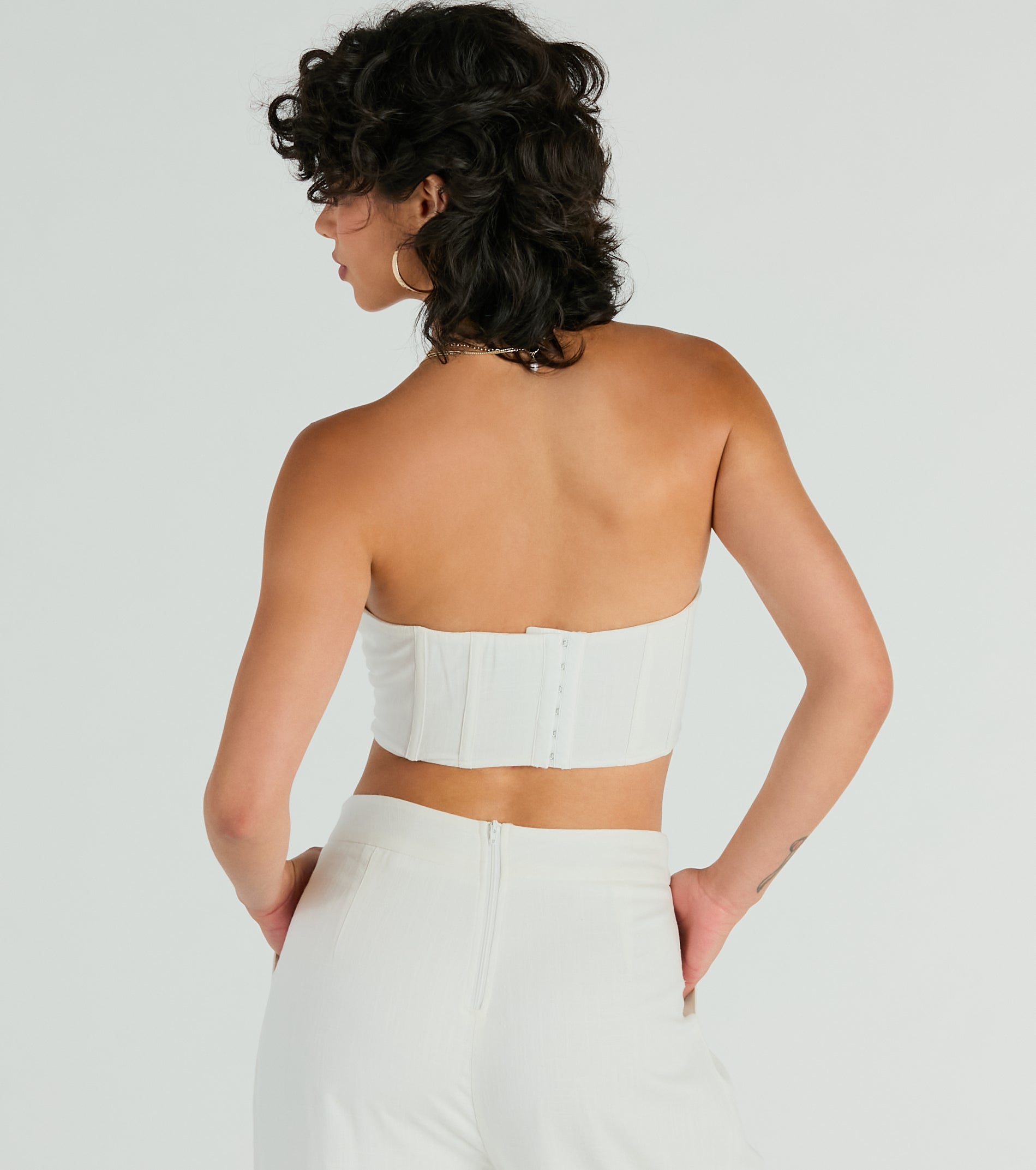 Premium Linen Strapless Corset Top - Trendy & Flattering