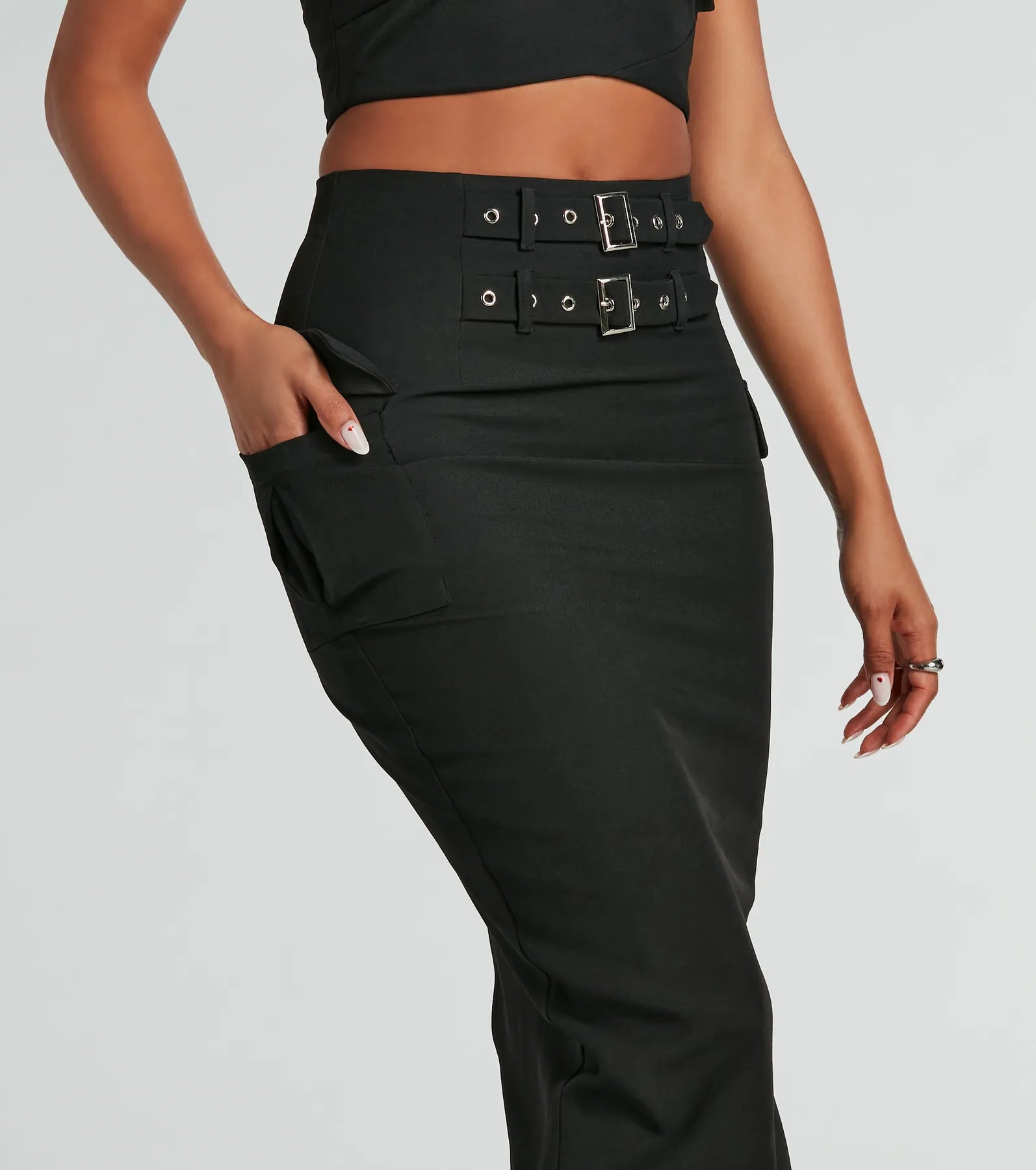 Ultimate High Waist Belted Maxi Skirt - Major Baddie Edition