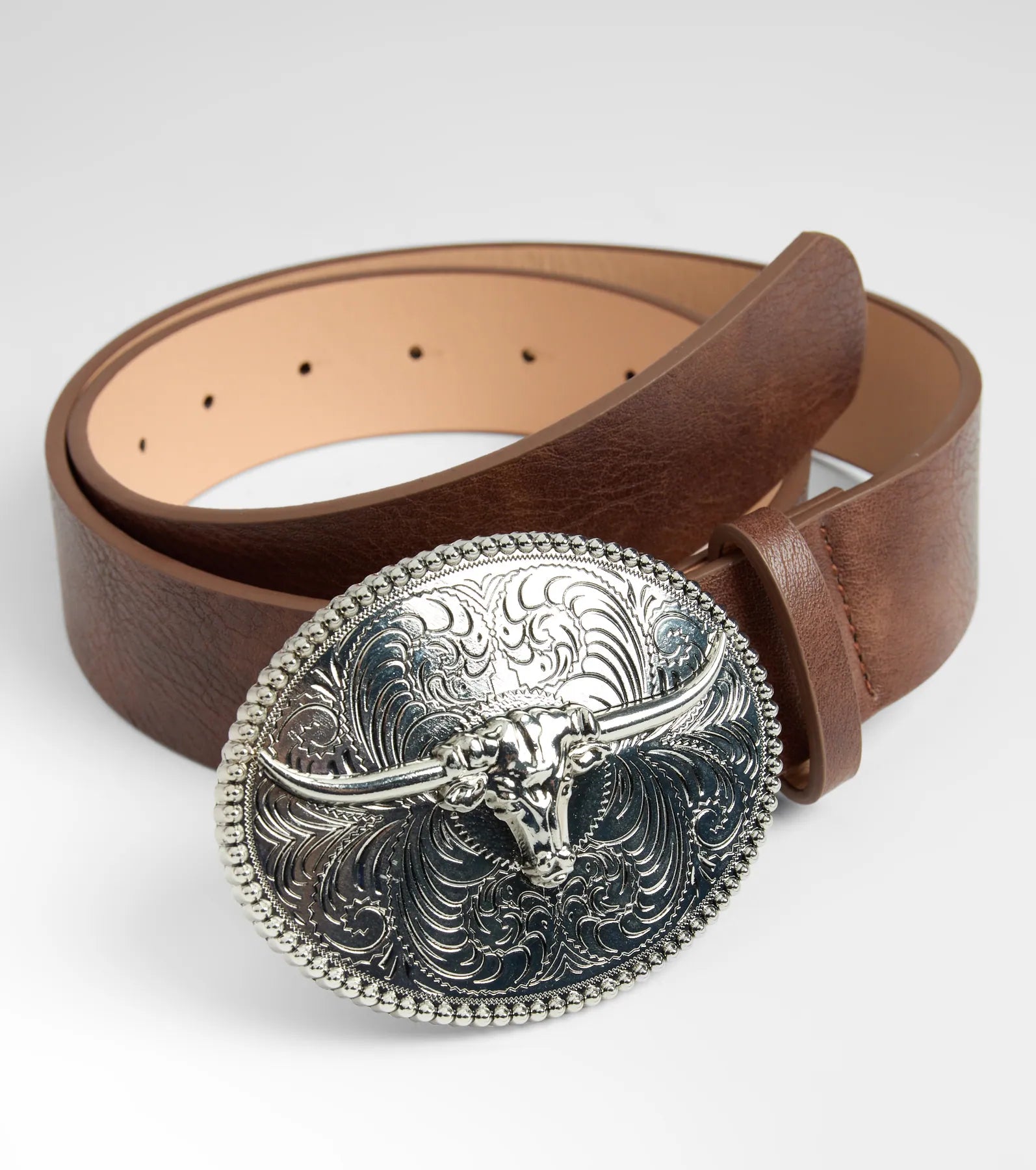 Premium Prairie Tales Steer Buckle Belt - Ultimate Style Statement