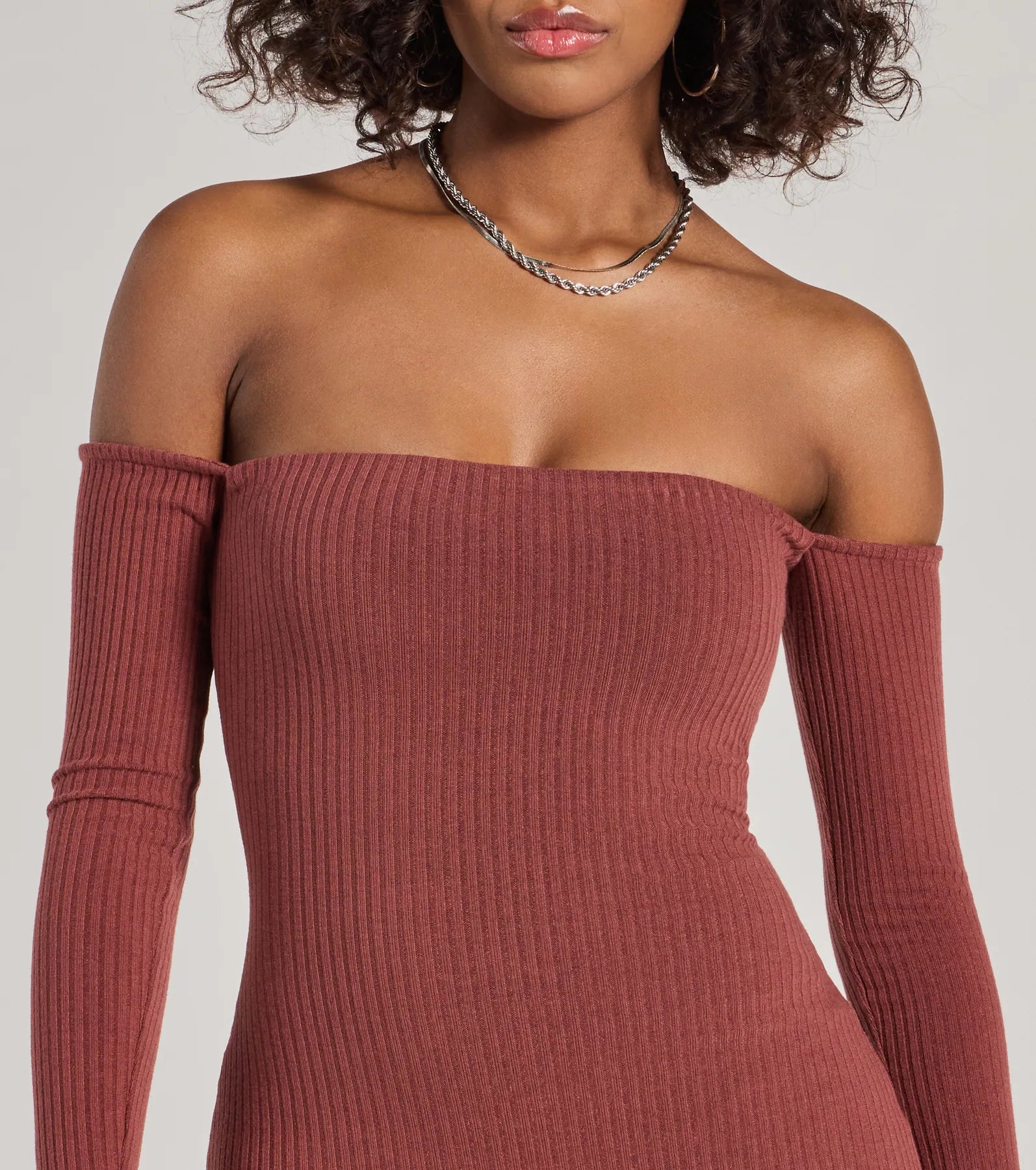 Ultimate Carefree Chic Ribbed Knit Midi Dress