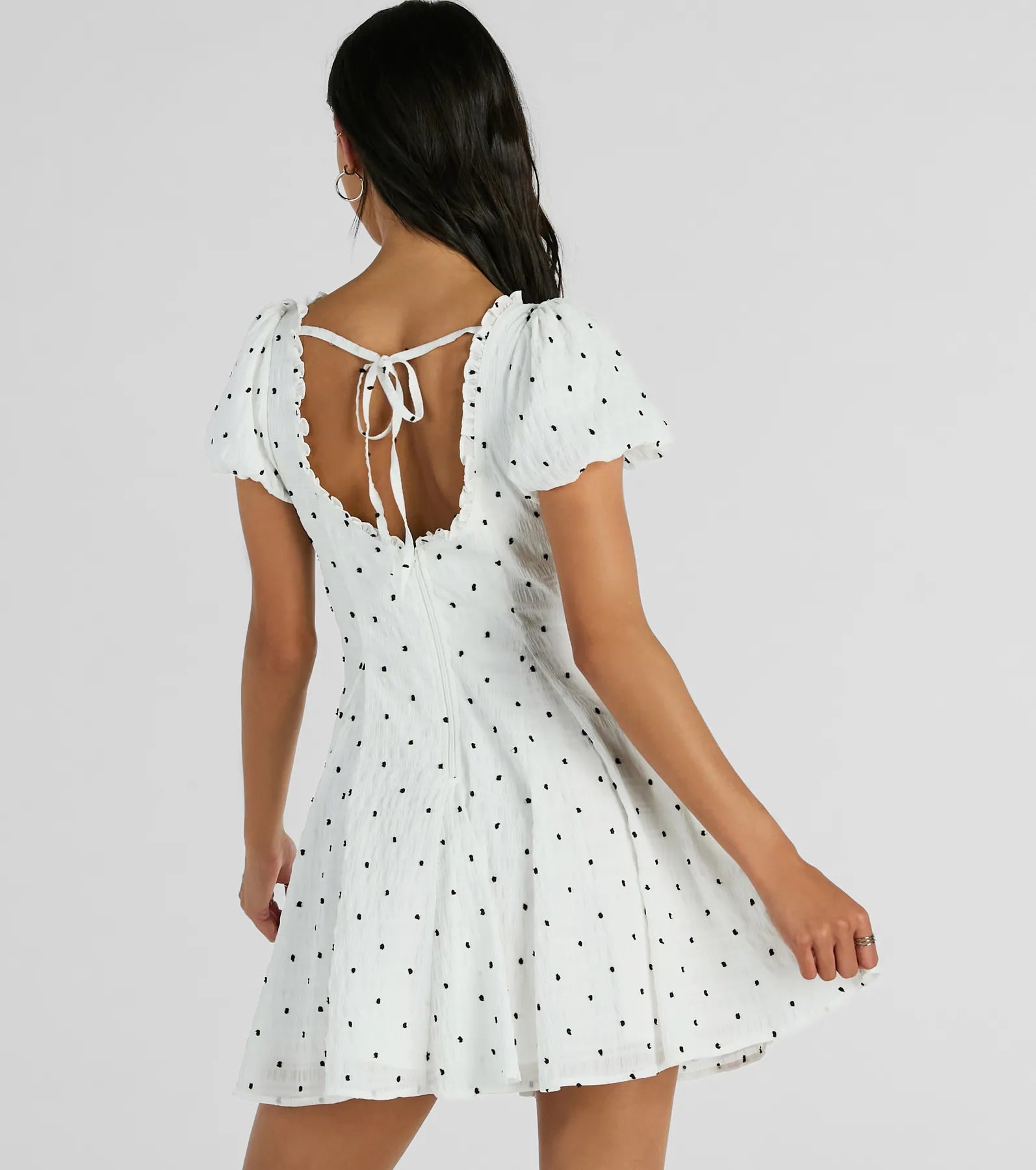 Ultimate Polka Dot Chiffon Skater Dress - Charmed & Cute Style