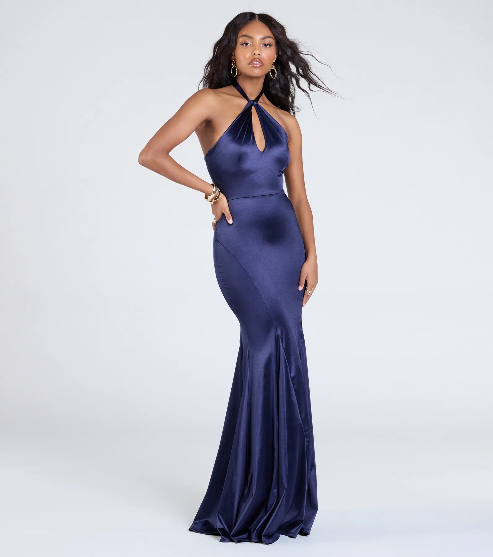 Ultimate Charlie Keyhole Mermaid Satin Formal Gown