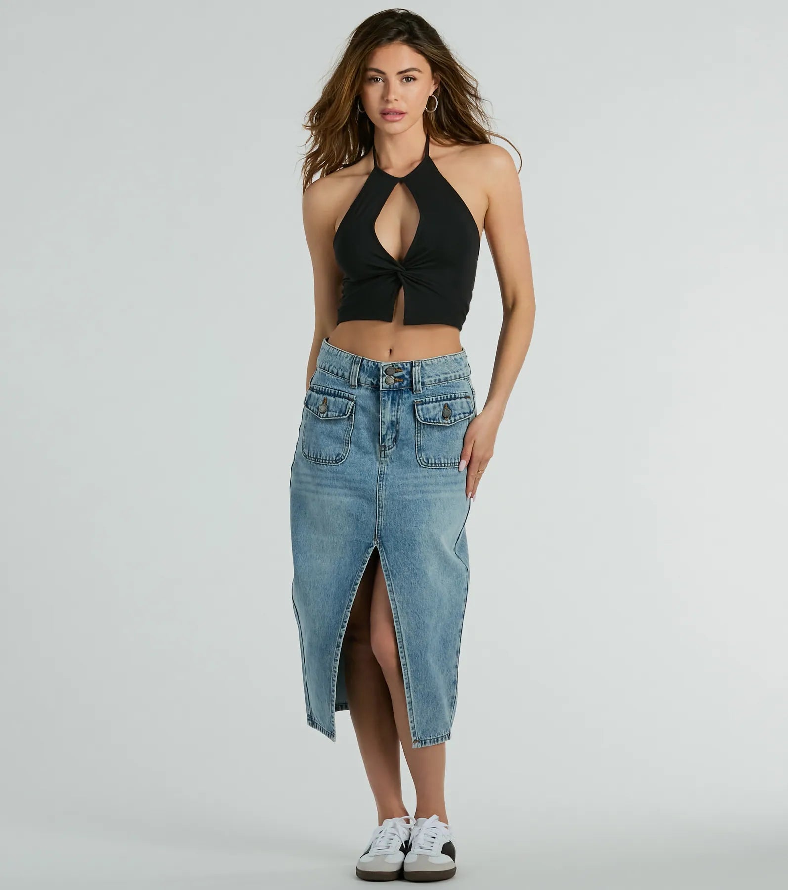 Ultimate Summer Style Halter Keyhole Crop Top