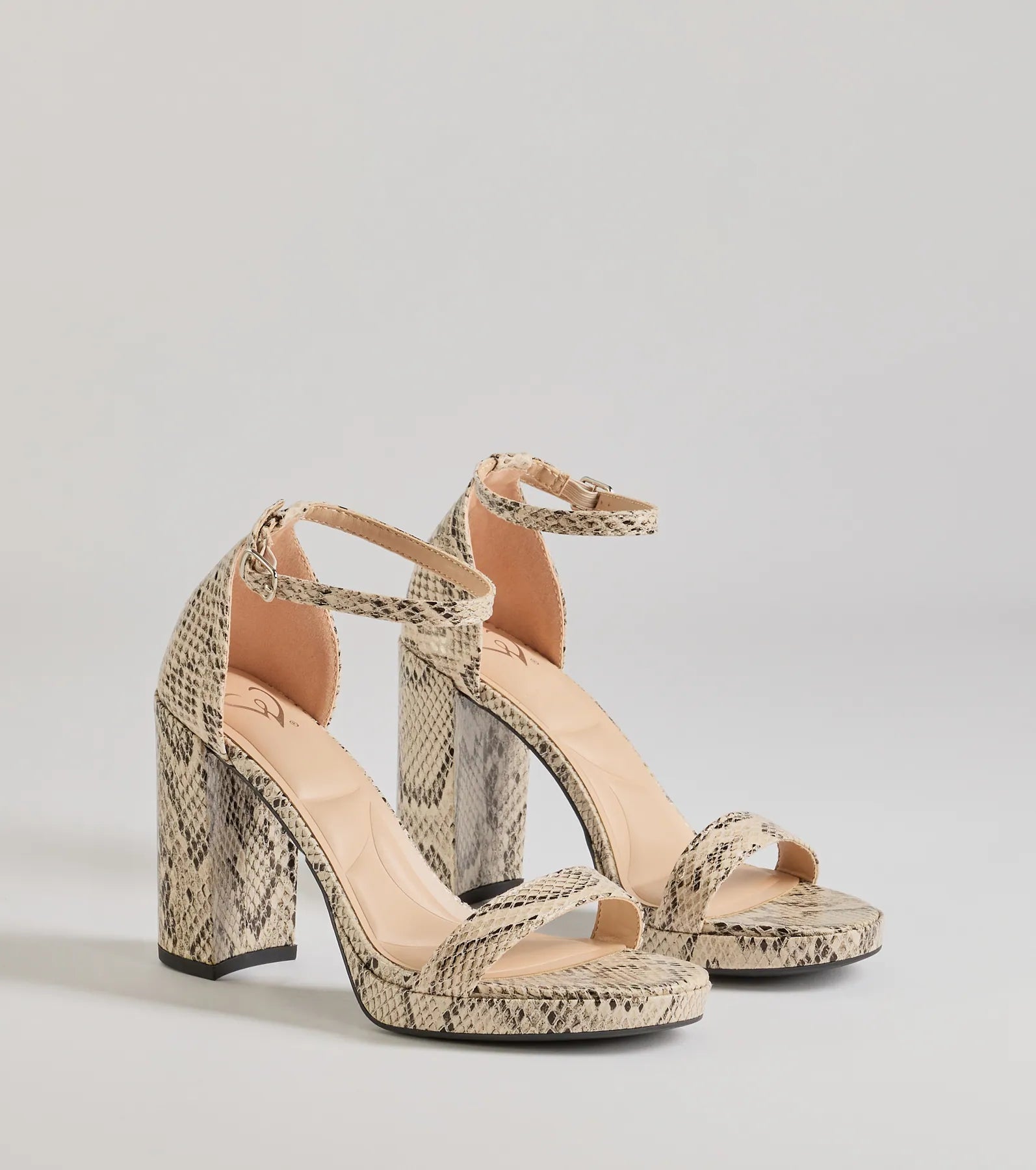 Premium Sassy Moment Snake Print Block Heels - Ultimate Style Upgrade