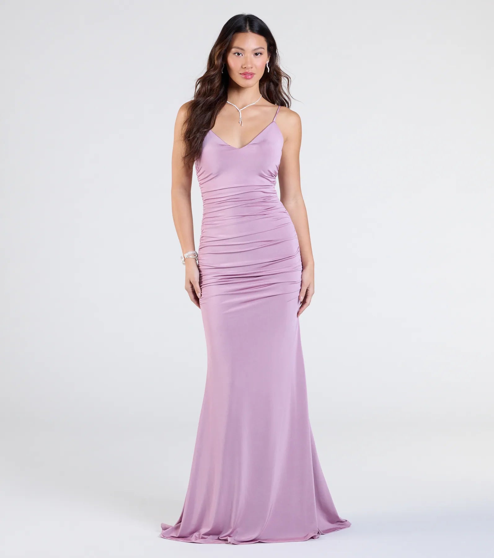 Ultimate Elegance: Justine V-Neck Mermaid Formal Dress