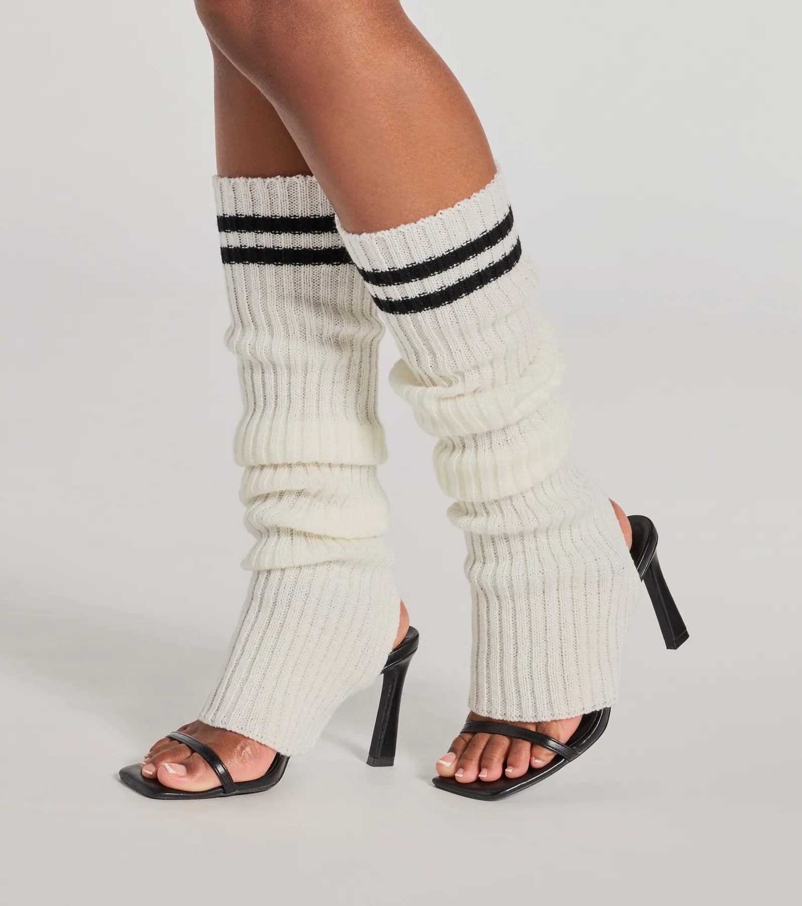 Premium Sporty Chic Striped Leg Warmers - Ultimate Winter Style