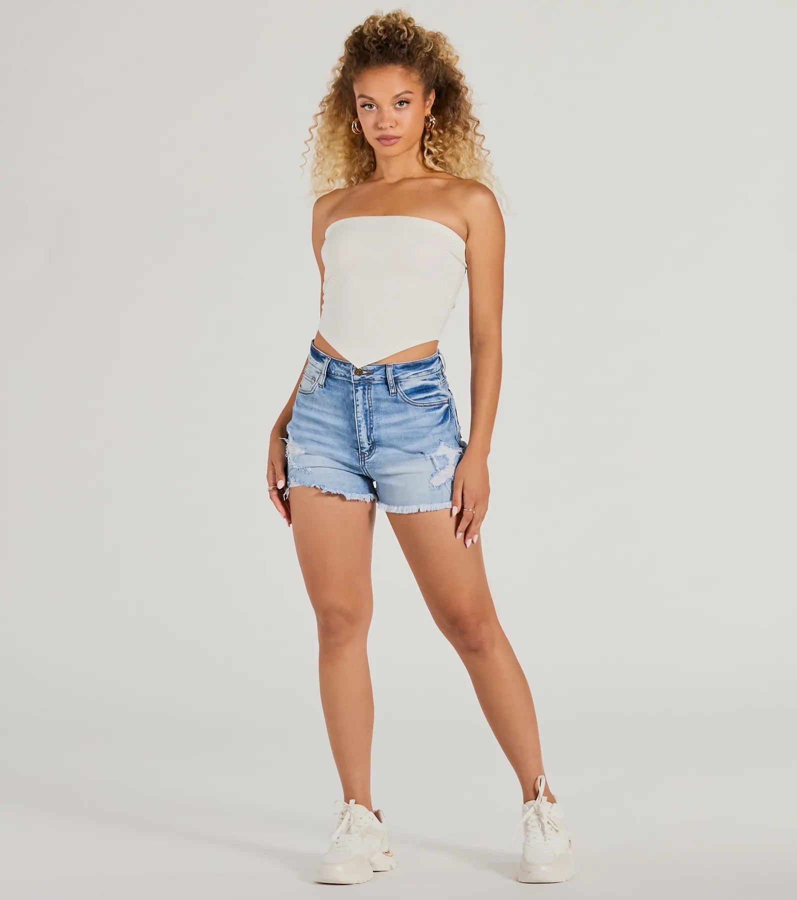 Ultimate Flirty Focus Strapless Rib Knit Crop Top