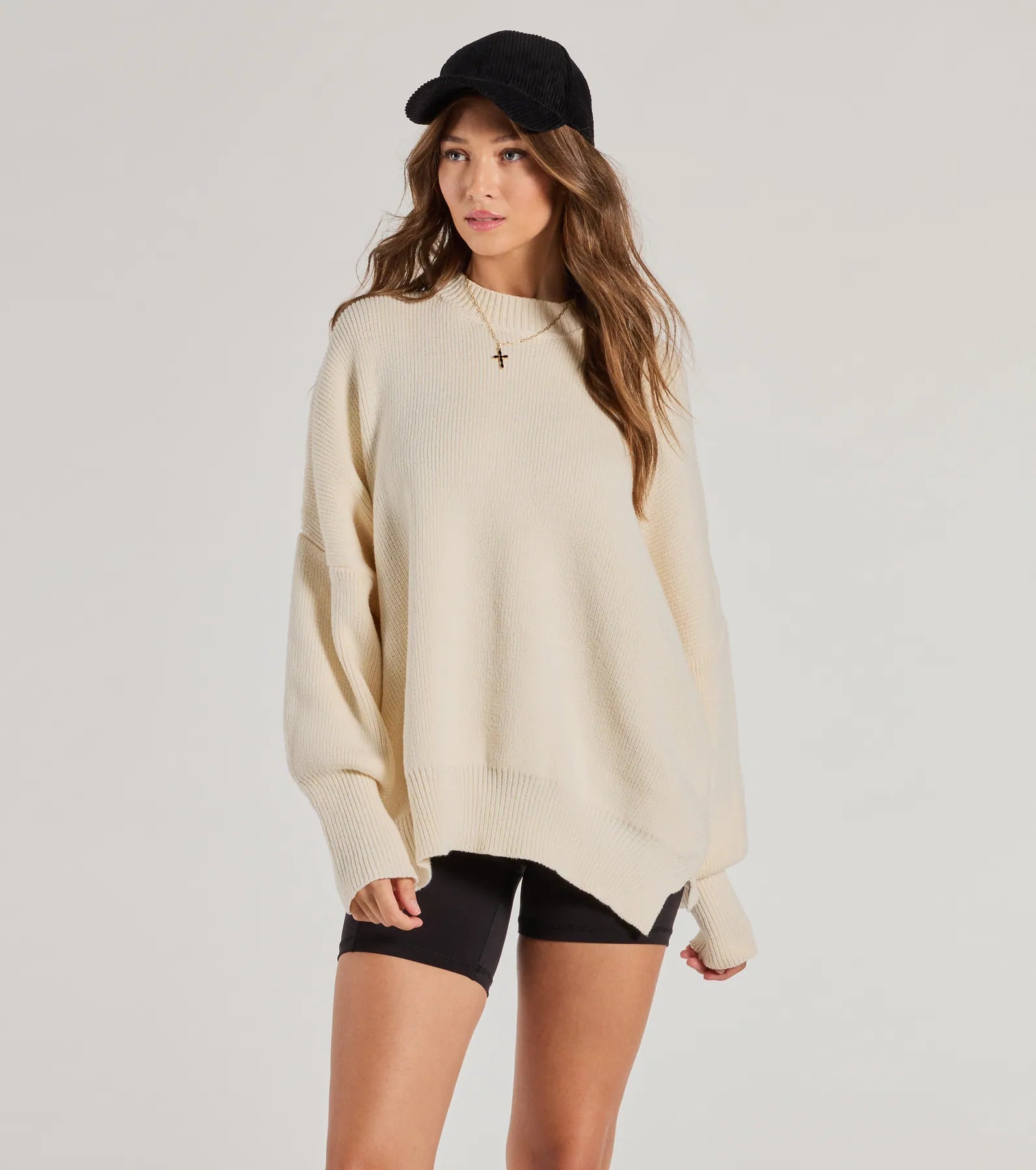 Ultimate Cozy Ribbed Knit Oversized Sweater - Premium Comfort