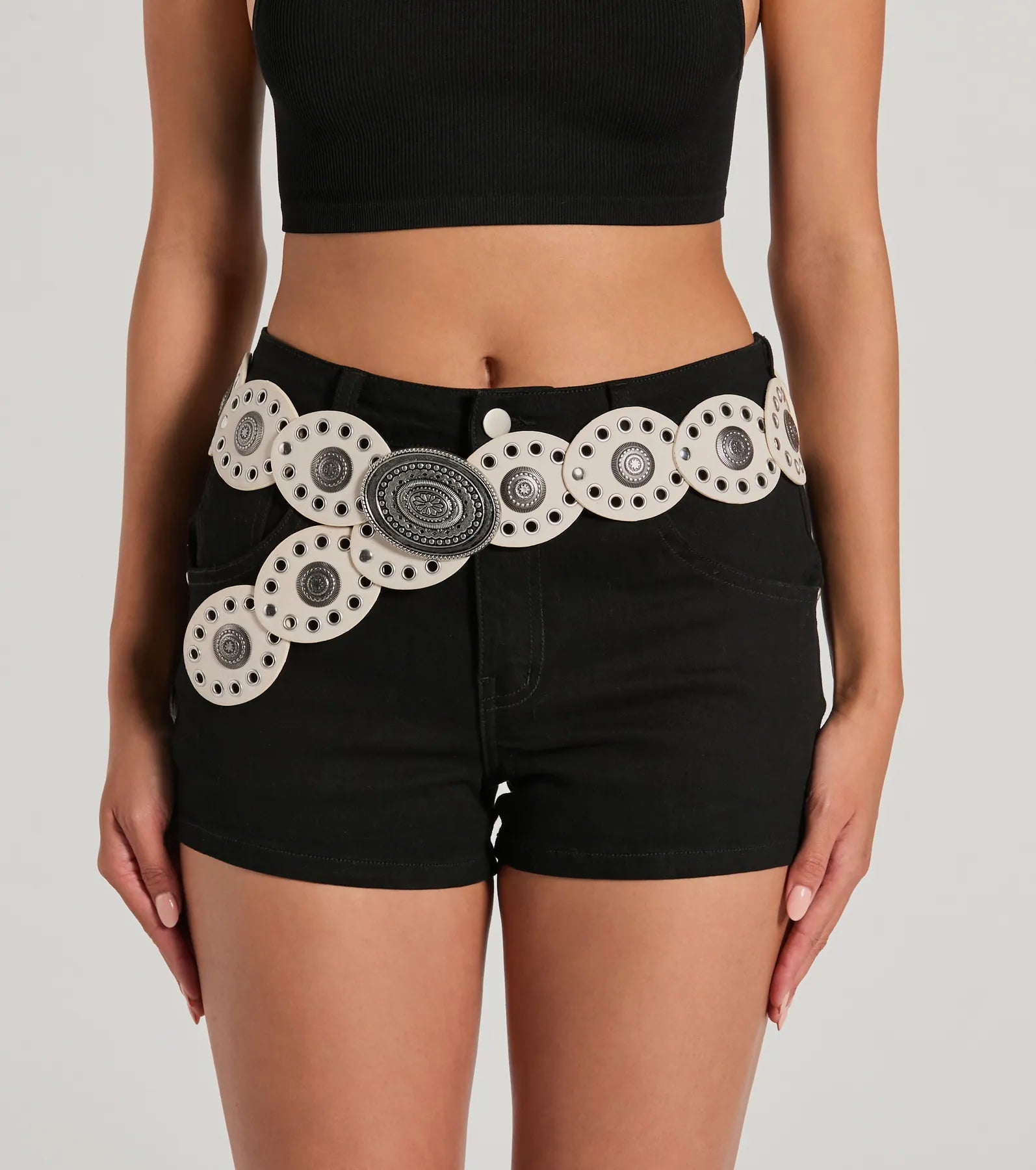 Premium Oval Medallion Concho Belt - Ultimate Style Statement