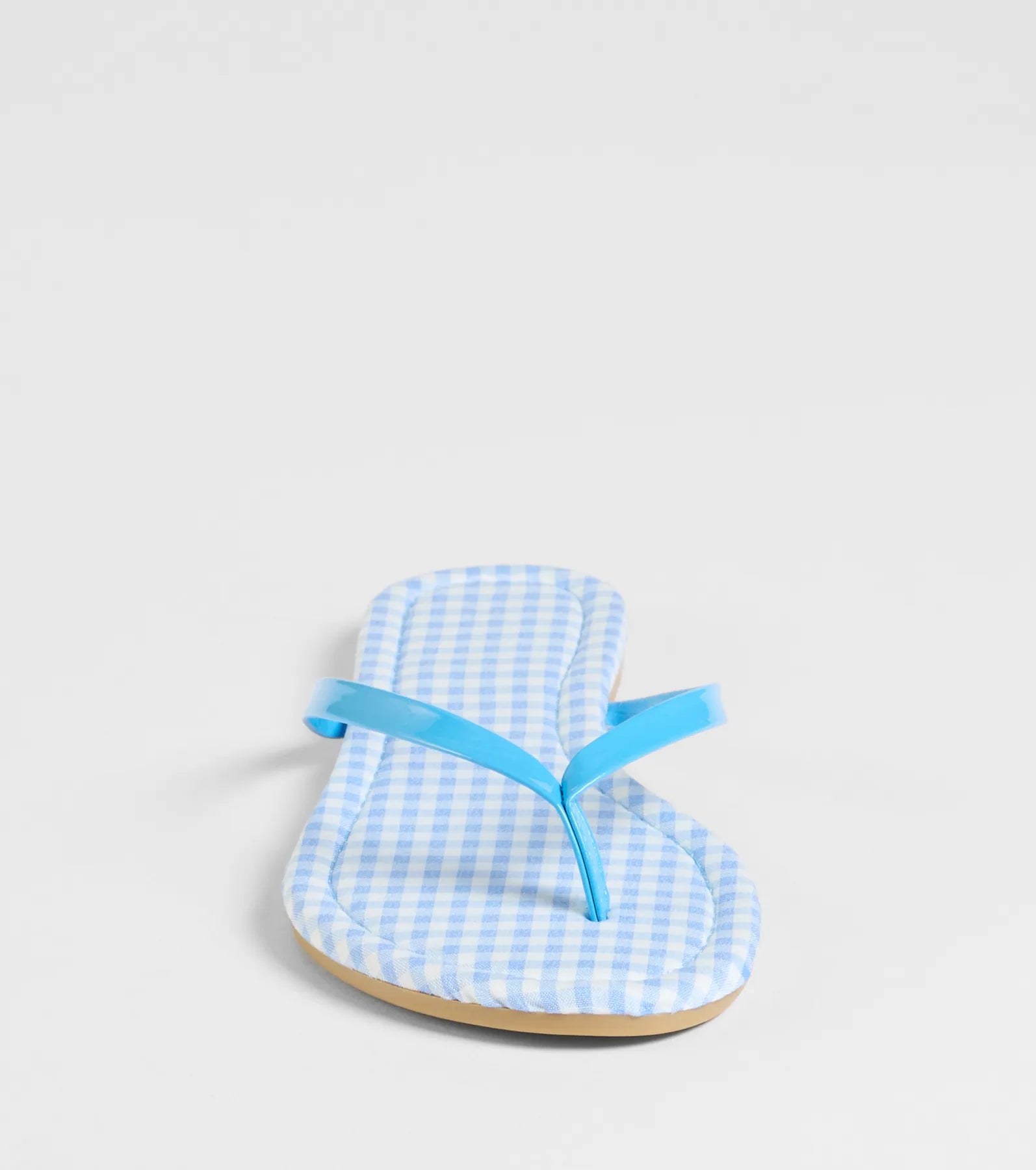 Ultimate Summer Staple: Cutie Vibe Gingham Print Thong Sandals