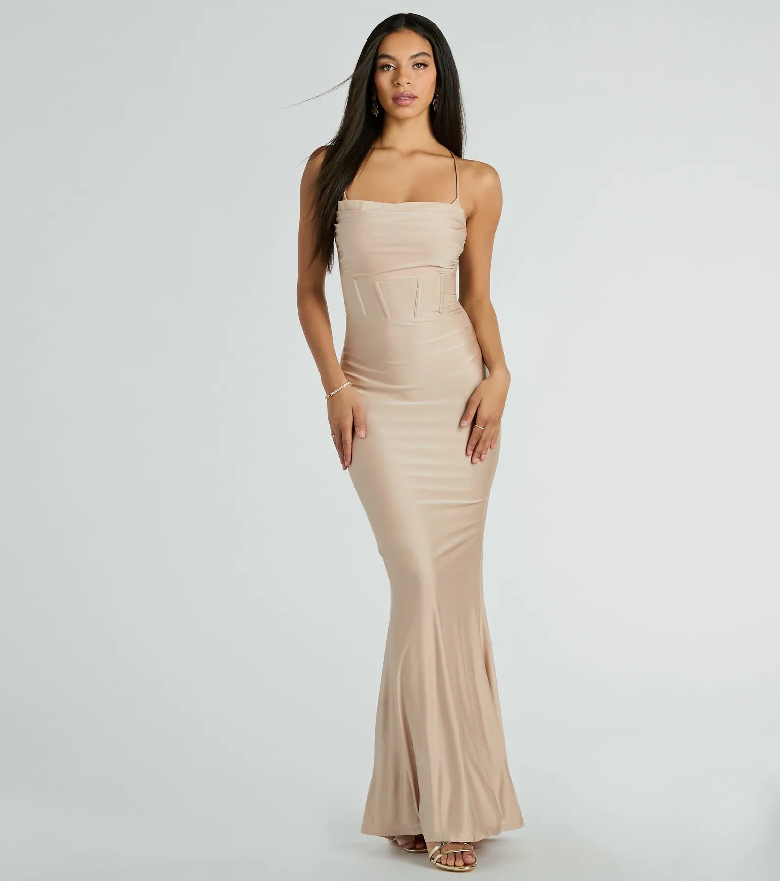 Premium Francine Elegant Cowl Neck Mermaid Gown