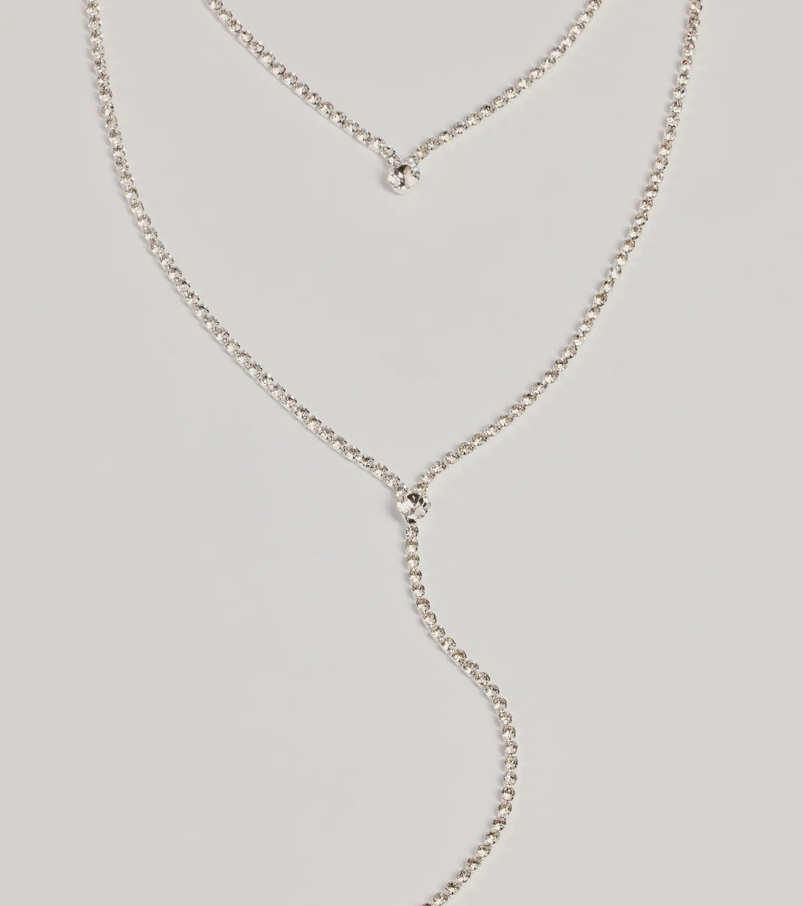 Premium Glamour Rhinestone Lariat Necklace - Ultimate Statement Piece