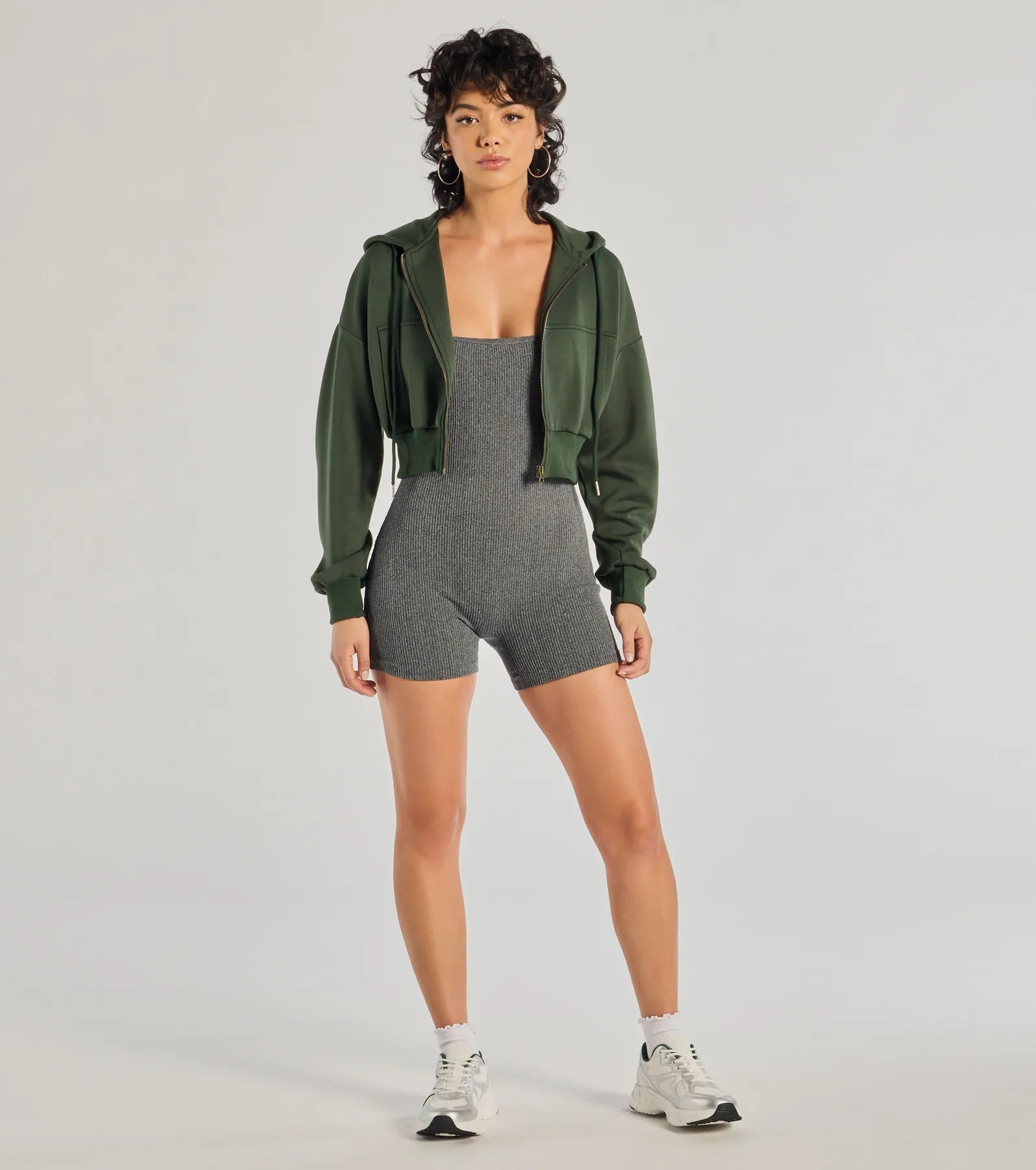 Premium Chill Zone Cropped Hoodie with Pockets