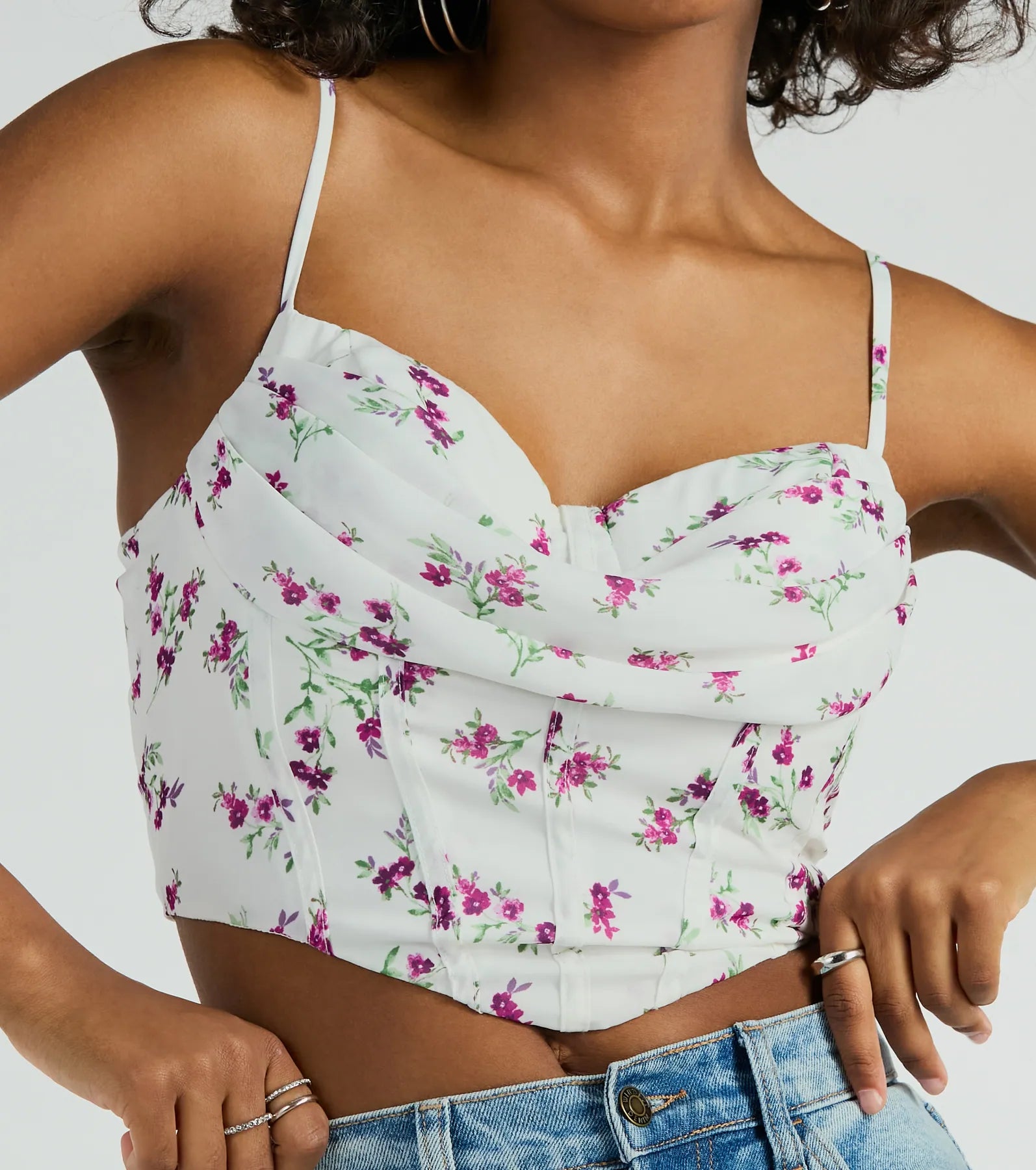 Ultimate Floral Elegance Crop Top