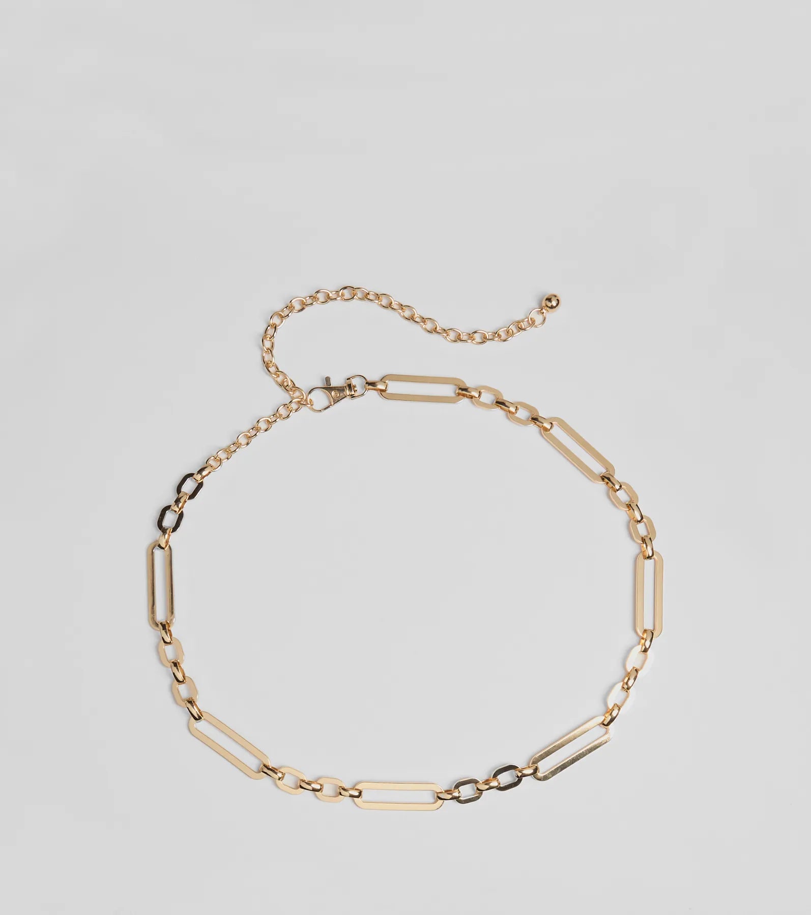 Premium Chic Muse Metal Chain Belt with Paper Clip Design