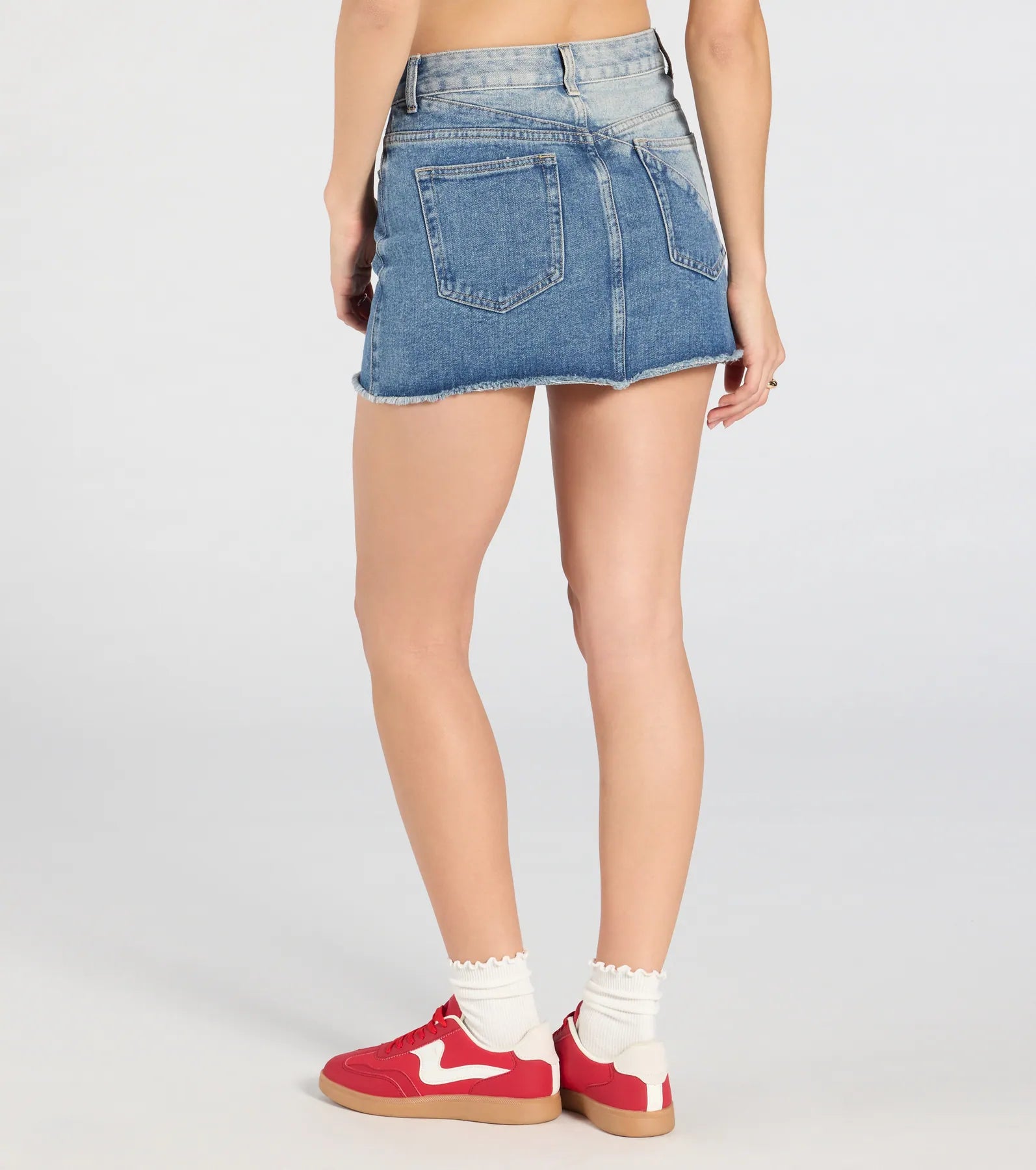 Ultimate Vintage Fade High-Rise Denim Mini Skirt