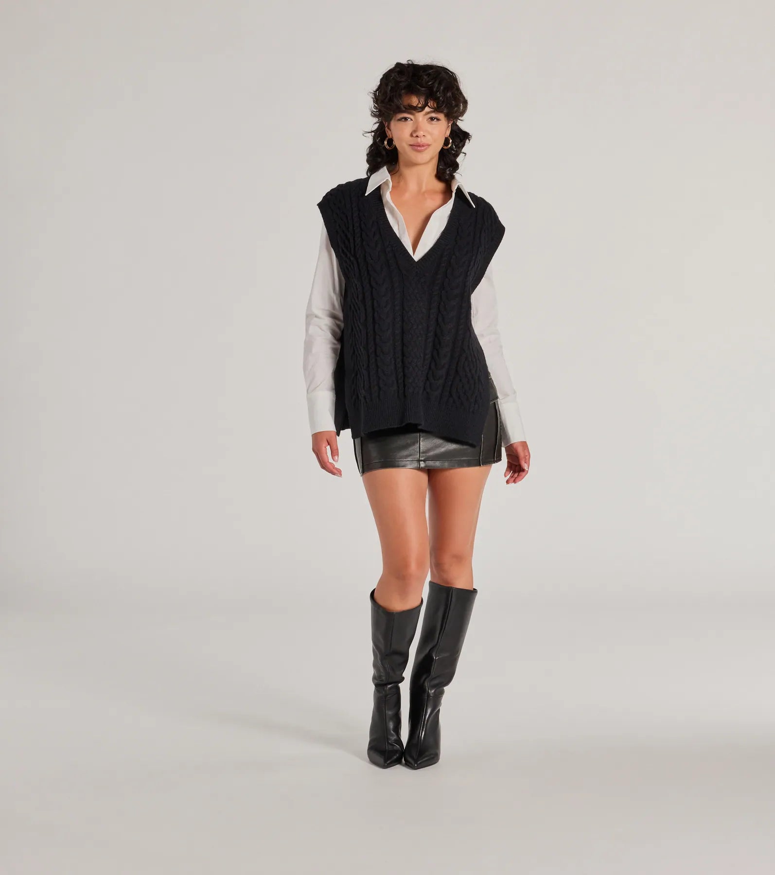 Premium Chic Cable Knit Vest for Effortless Style