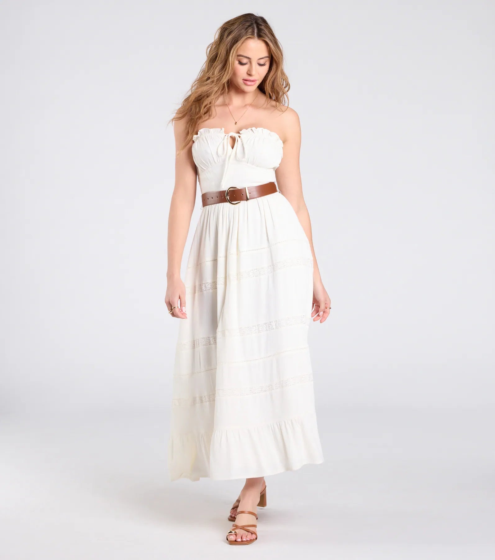 Ultimate Breezy Chic Belted A-Line Maxi Dress