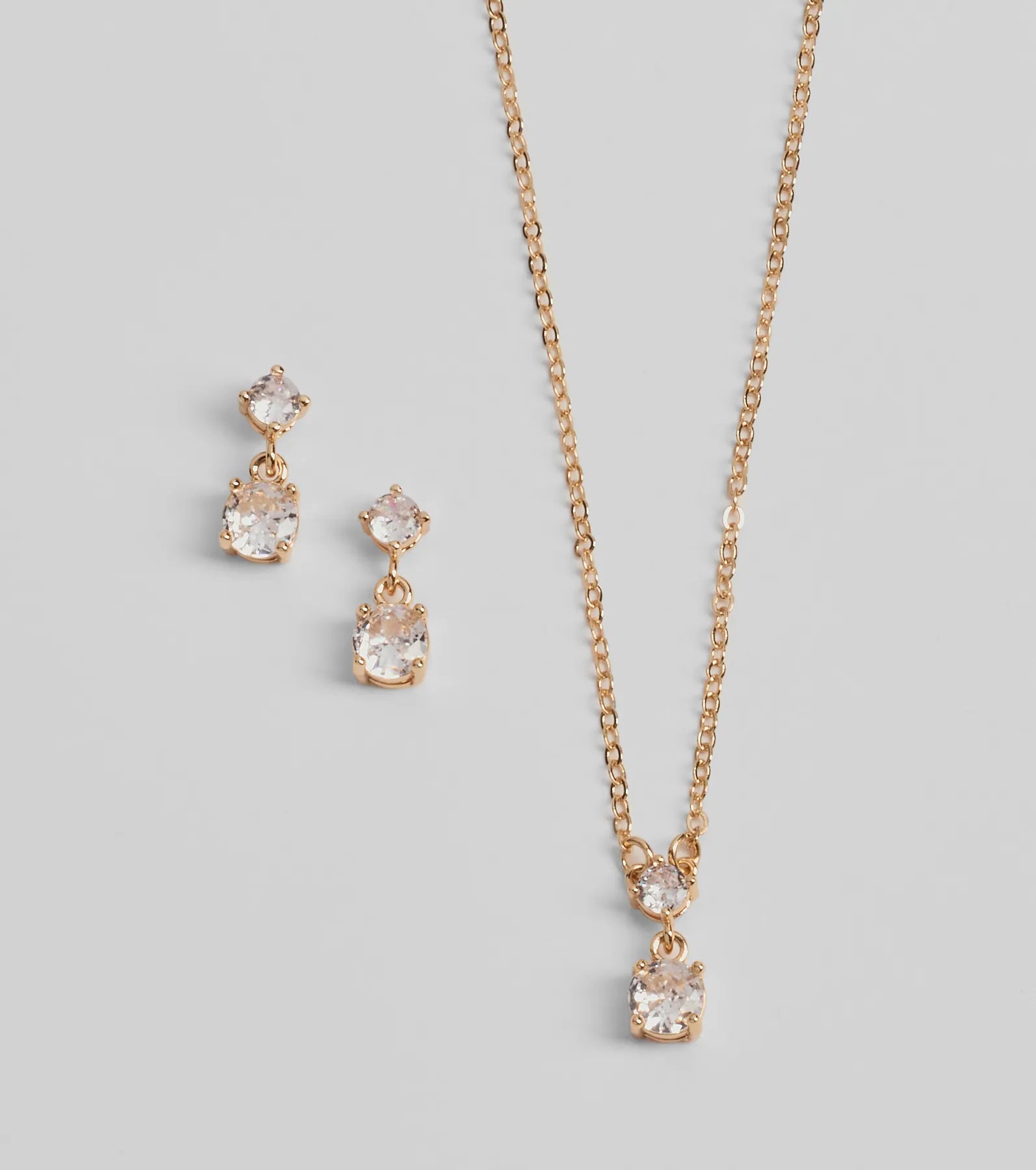 Ultimate Glamour: Premium Cubic Zirconia Necklace & Earrings Set