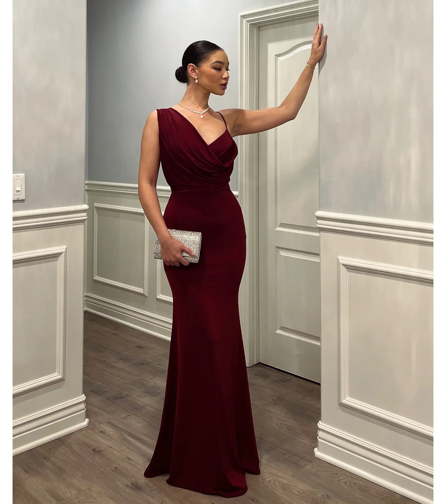 Margot Premium One-Shoulder Mermaid Evening Dress