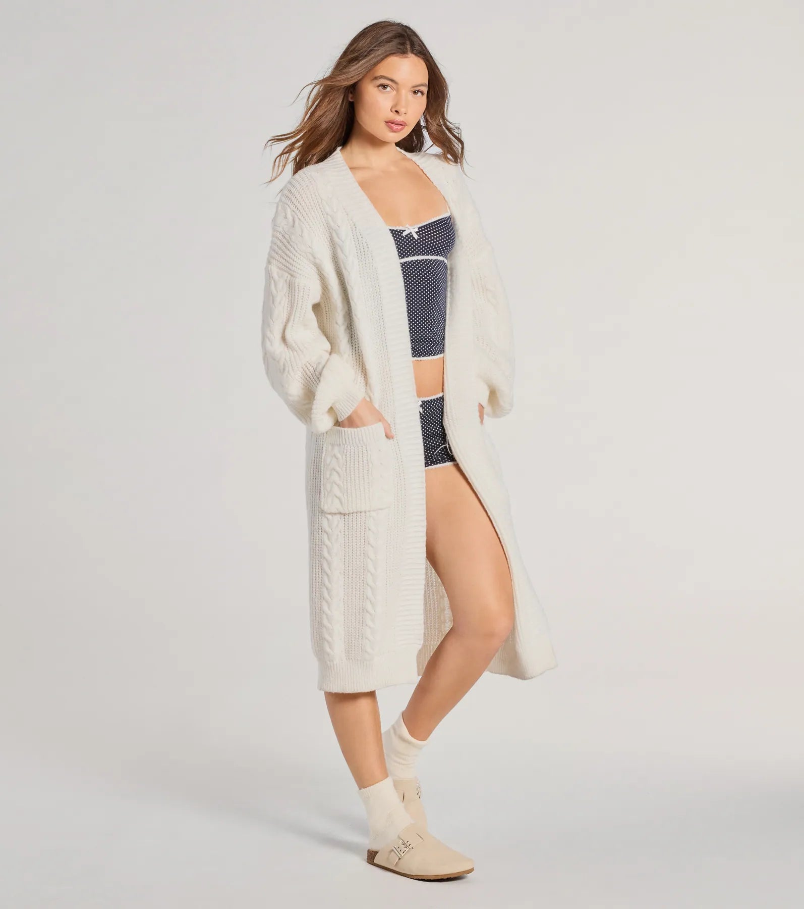 Ultimate Cozy Cable Knit Duster Sweater