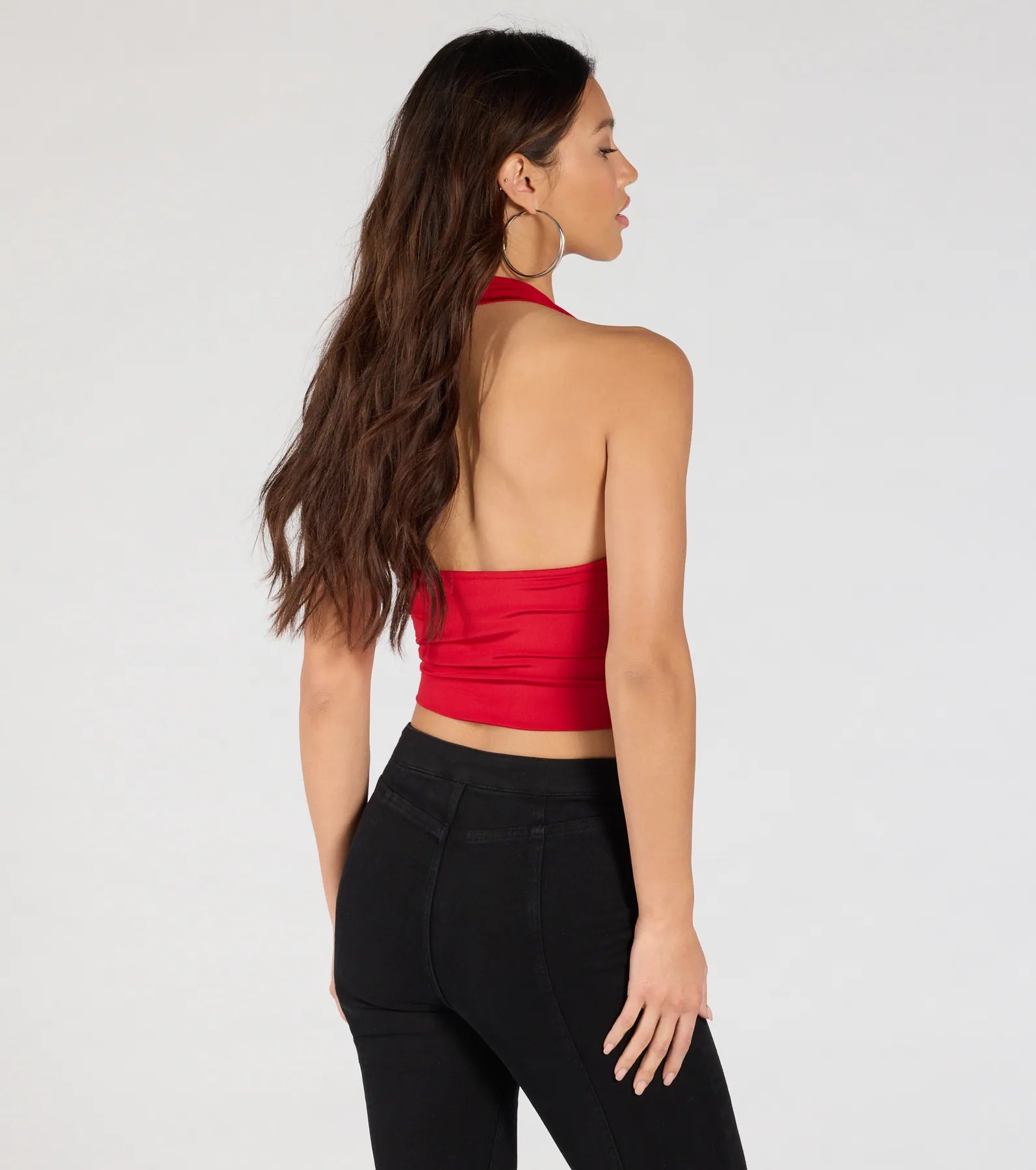 Ultimate Statement Sleeveless Halter Crop Top