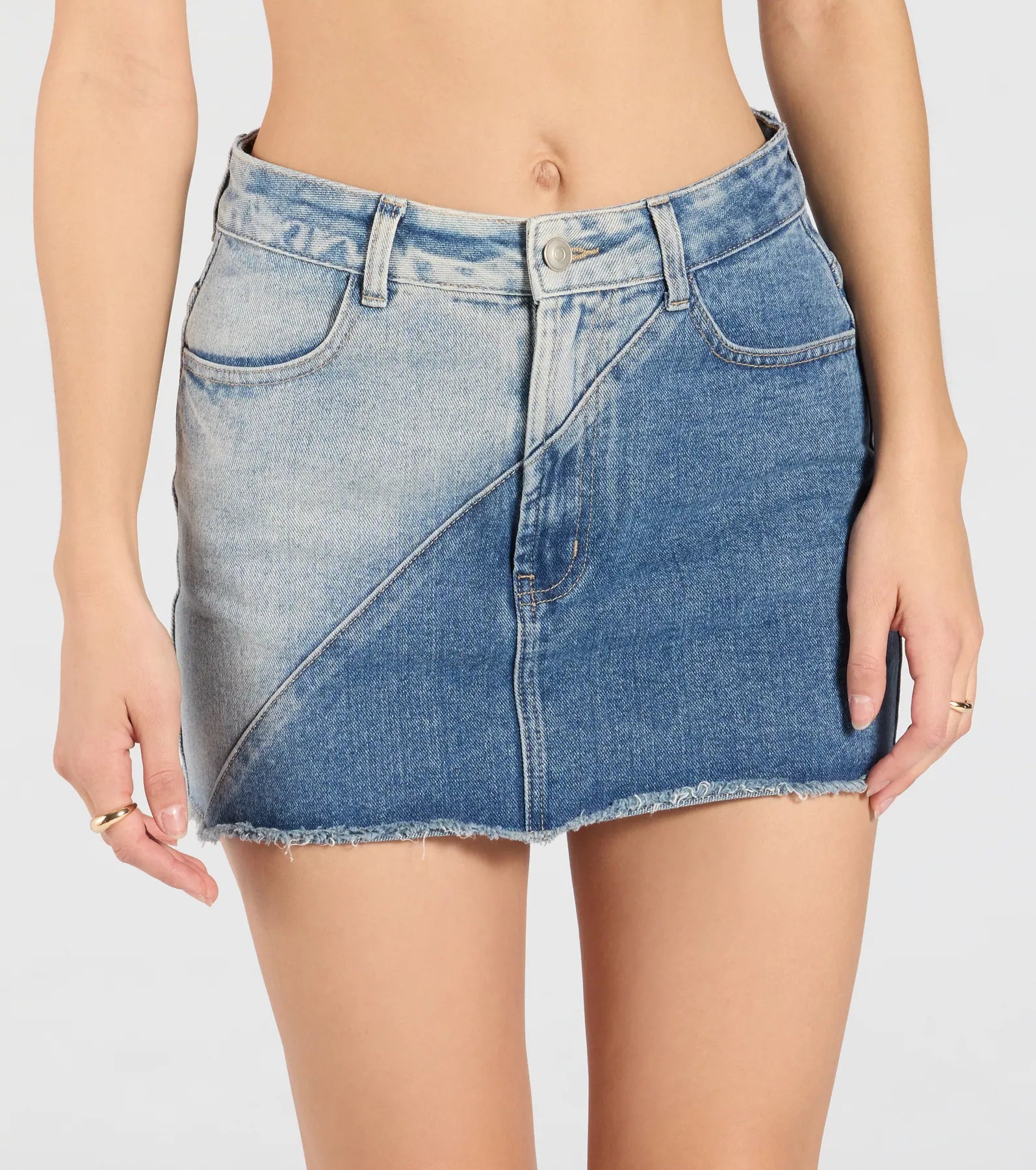 Ultimate Vintage Fade High-Rise Denim Mini Skirt