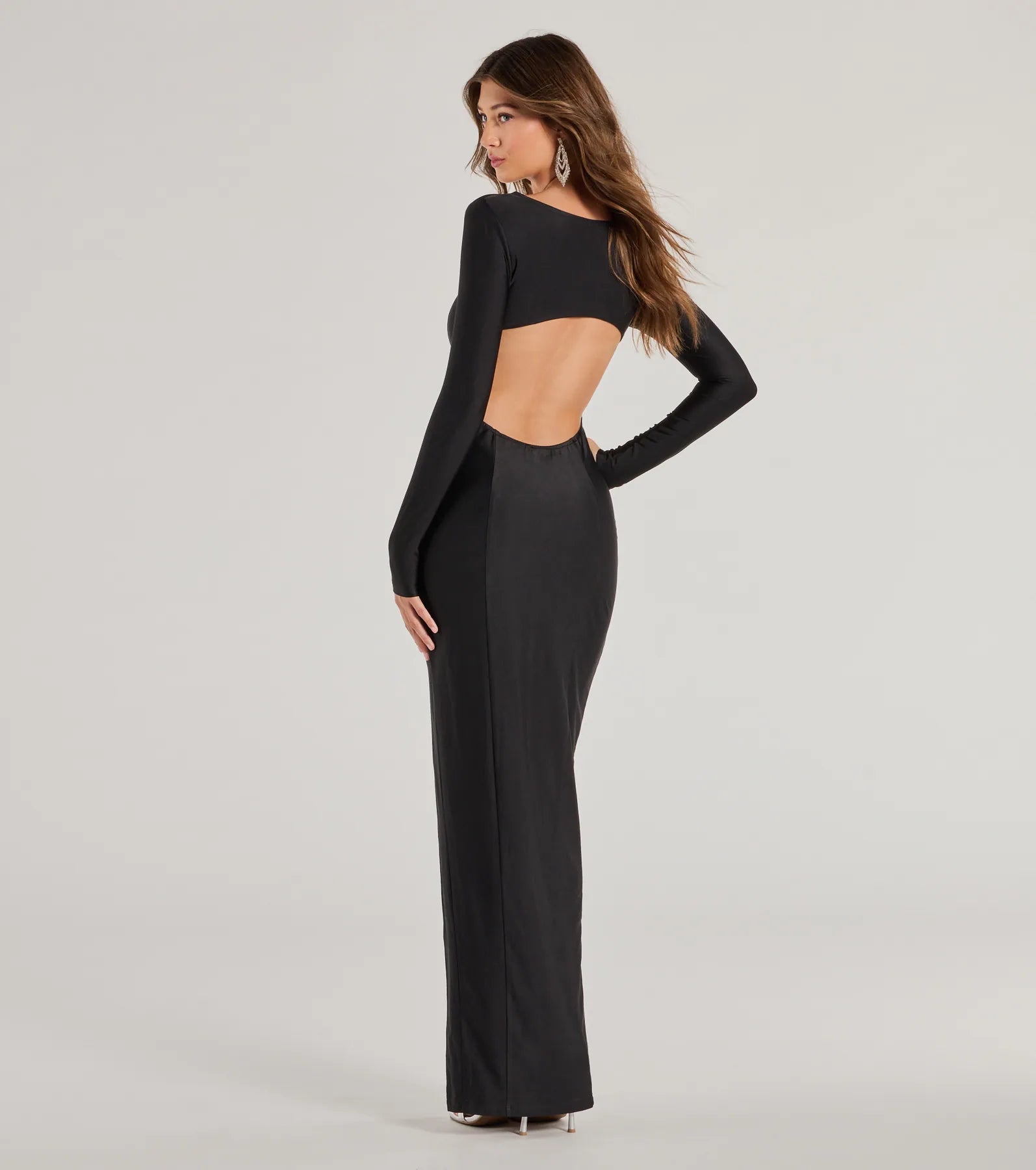 Premium Veda Twist-Front Cutout Formal Dress