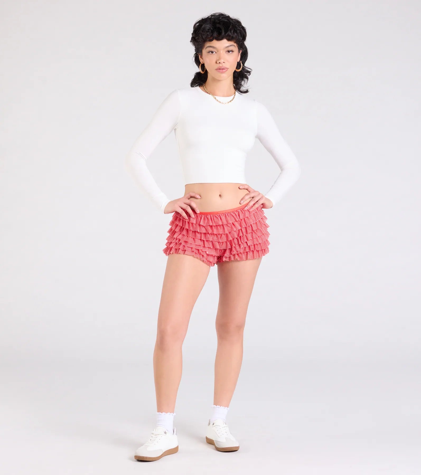 Premium Gingham Ruffle Hot Shorts - Ultimate Summer Style