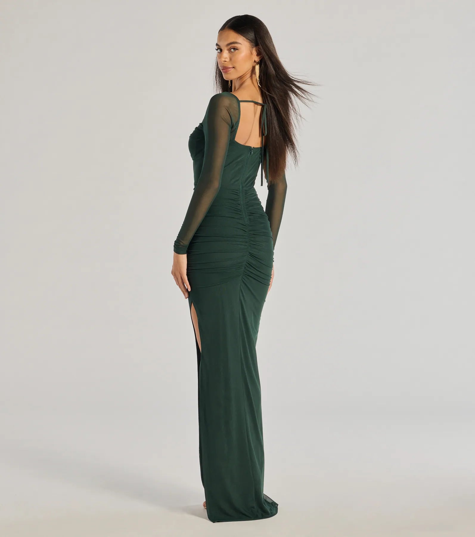 Premium Ashlynn Long Sleeve Corset Formal Gown