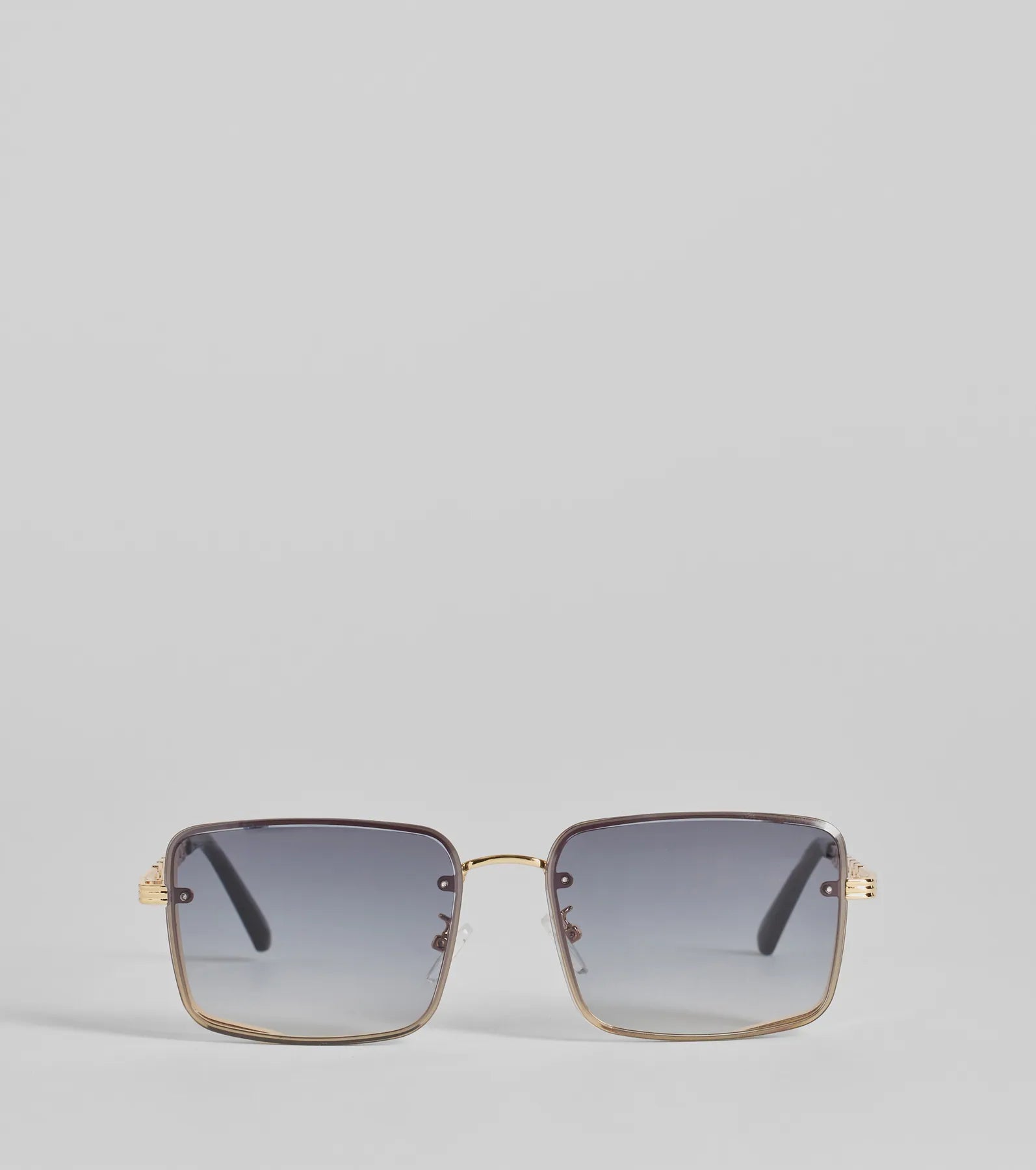 Ultimate Sleek Square Chain Trim Sunglasses - Upgrade Your Style