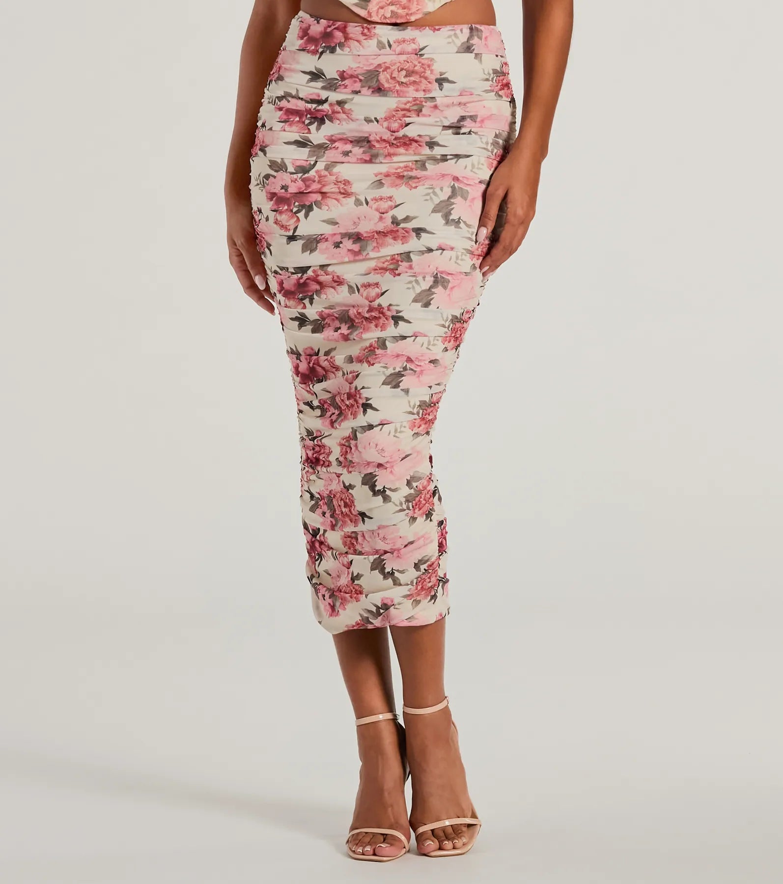 Premium Floral Maxi Skirt - Ultimate Curve-Hugging Design