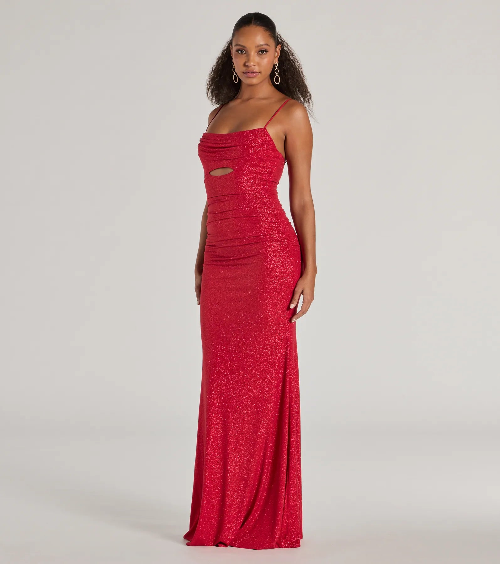 Ultimate Harley Glitter Cutout Evening Dress