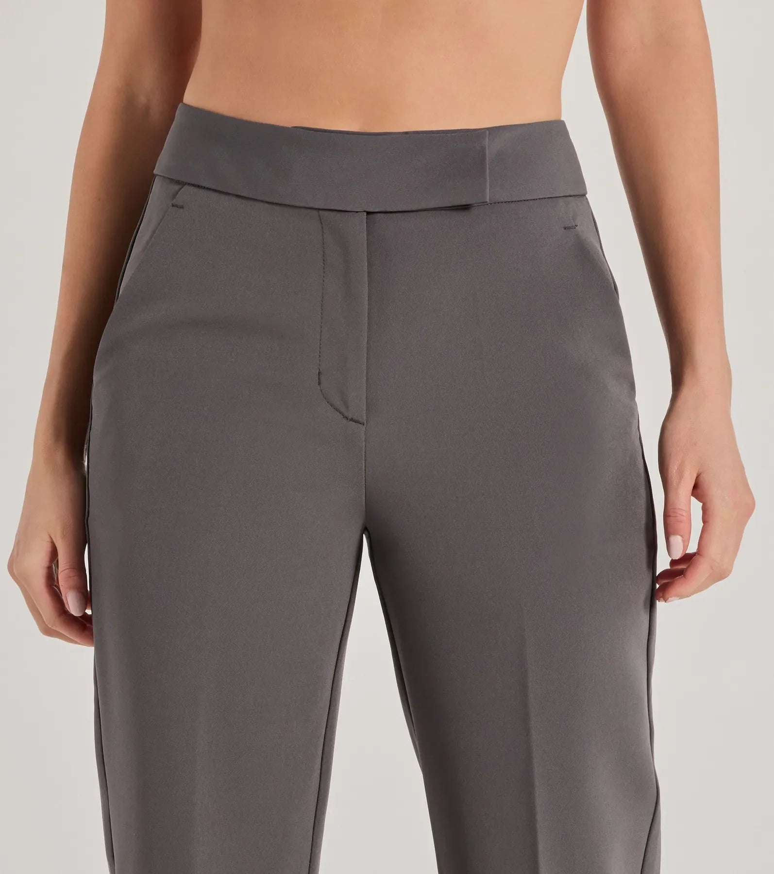 Premium Wide-Leg Woven Trouser Pants