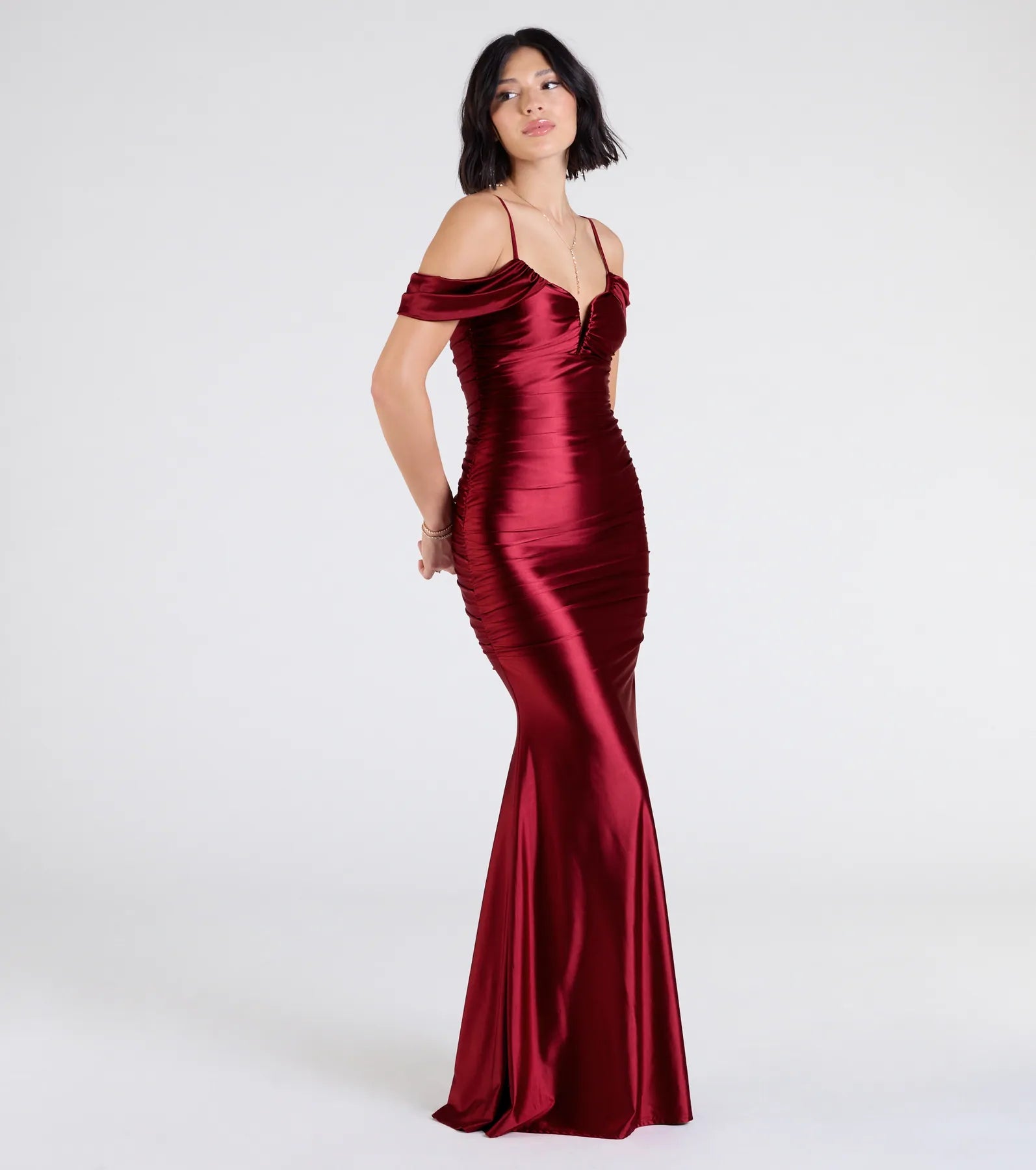 Premium Jelene Cold Shoulder Mermaid Formal Dress - Ultimate Elegance