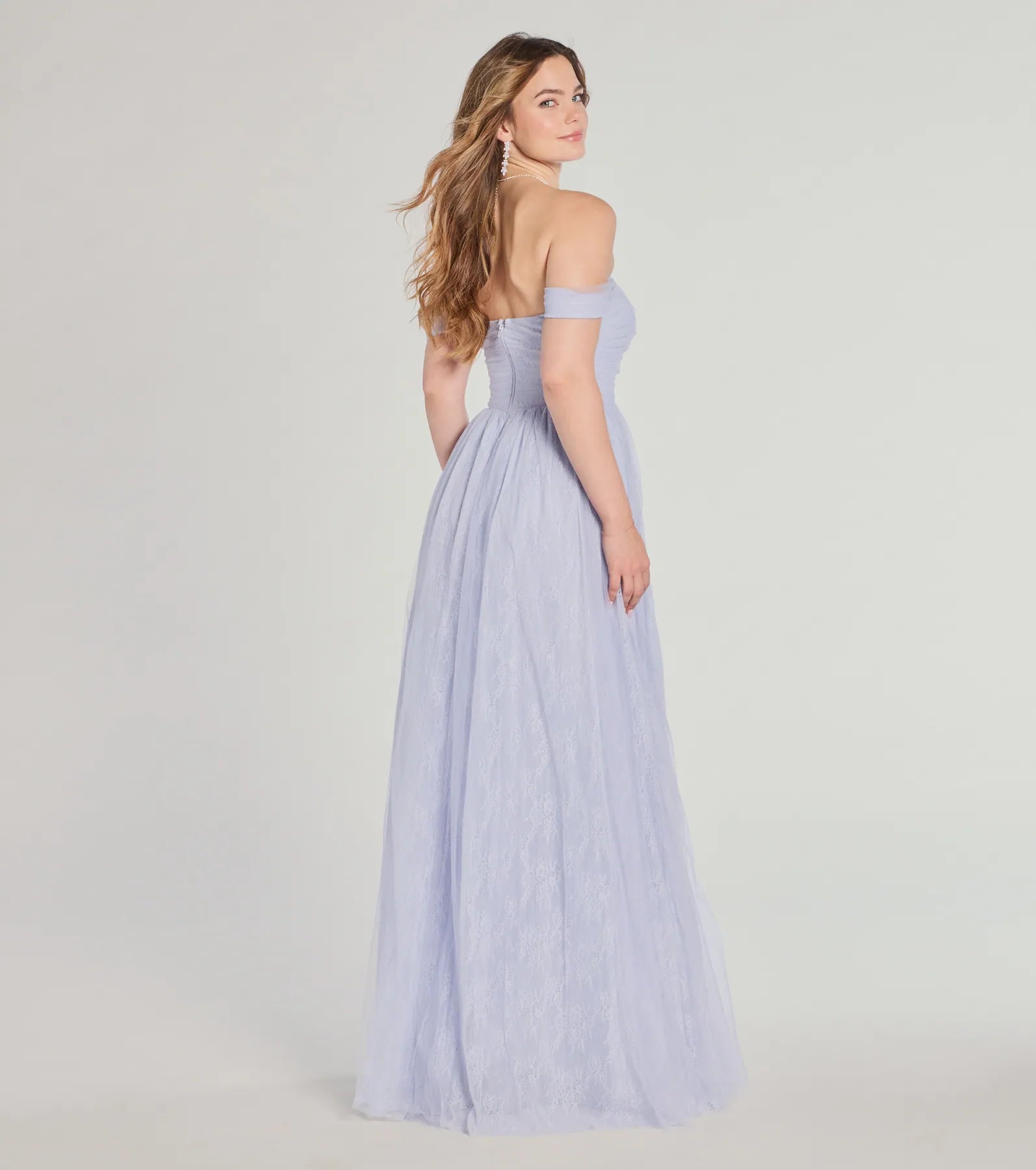 Ultimate Raelynn Off-The-Shoulder Lace Ball Gown - Premium Elegance